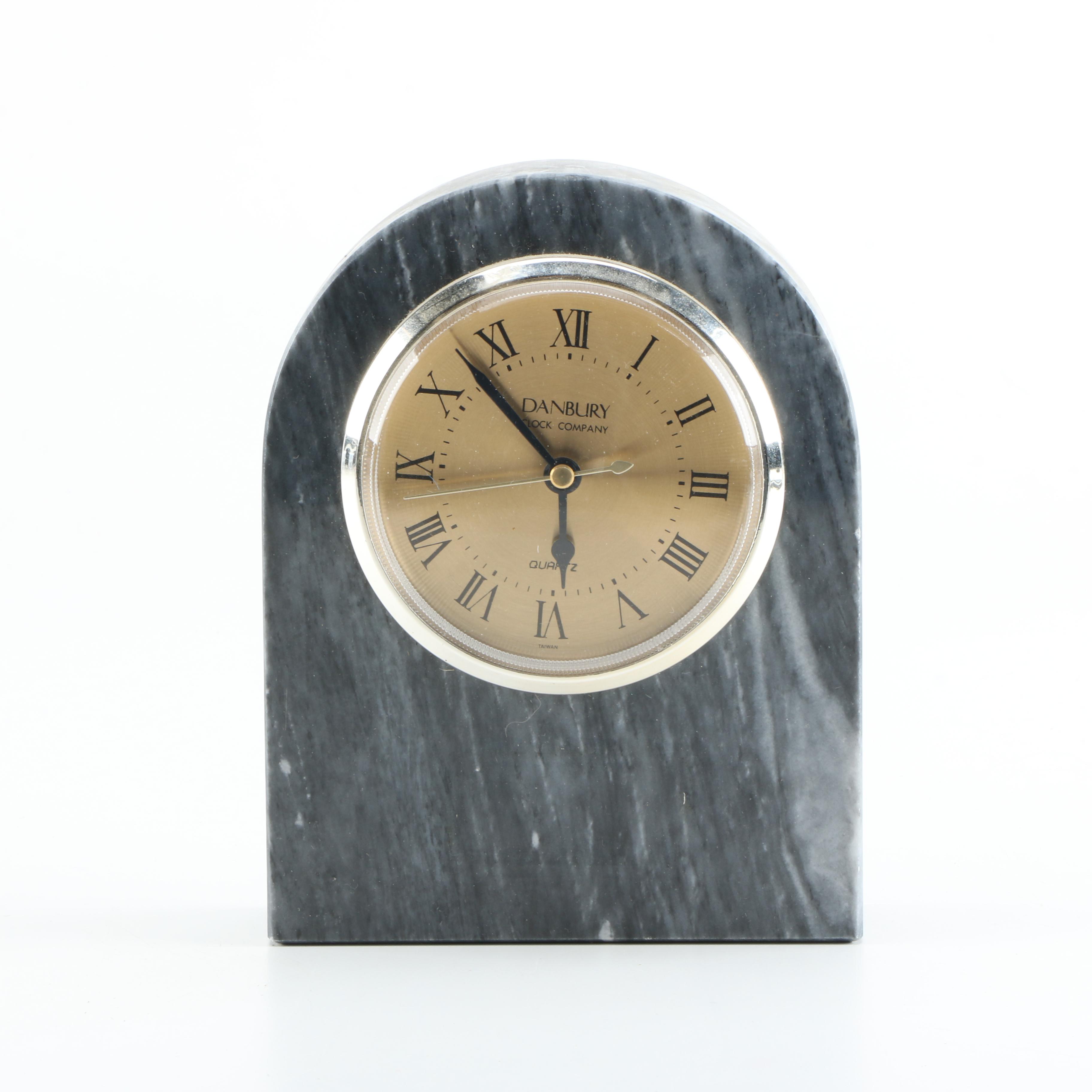 Danbury Quartz Mantel Marble Clock