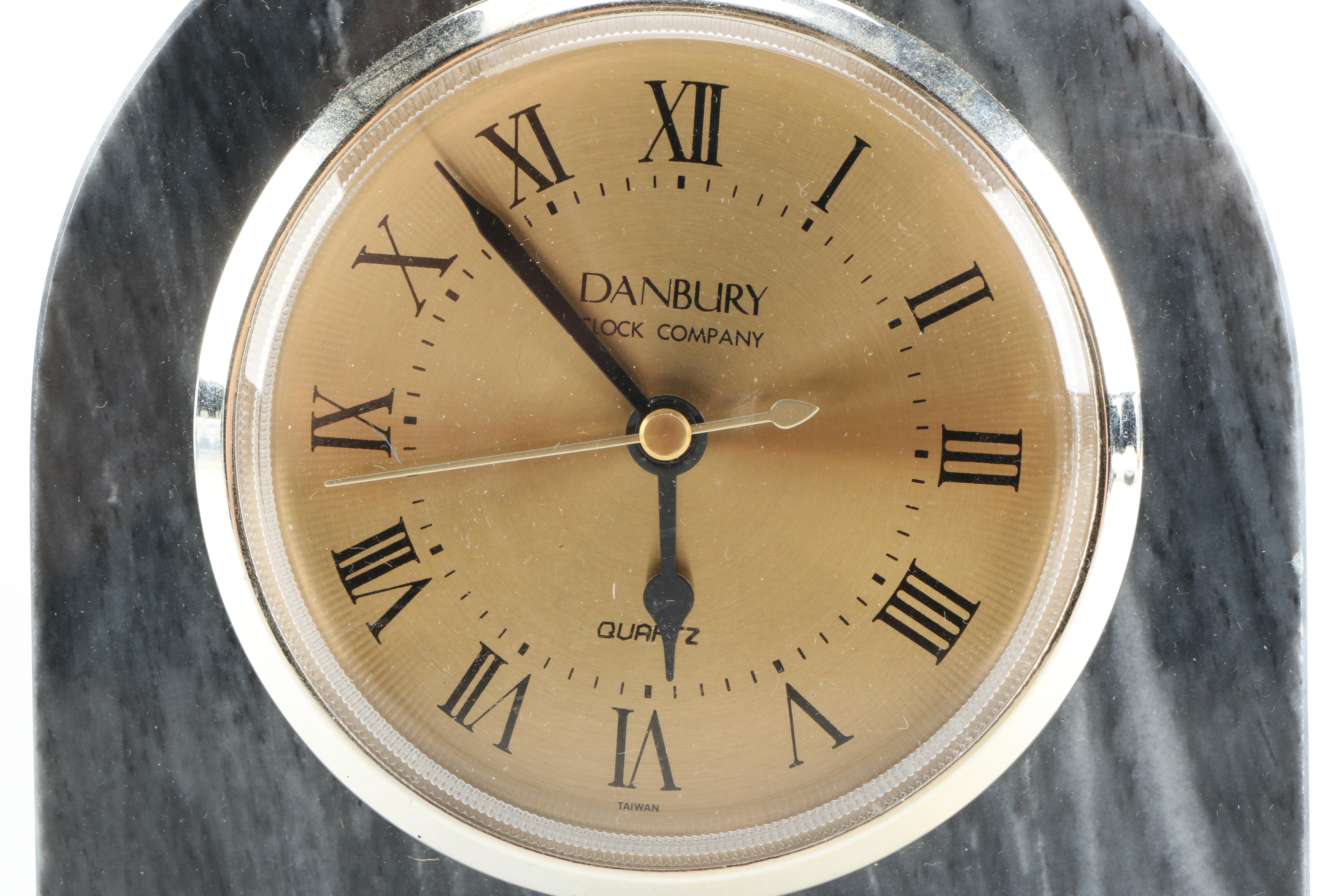 Danbury Quartz Mantel Marble Clock