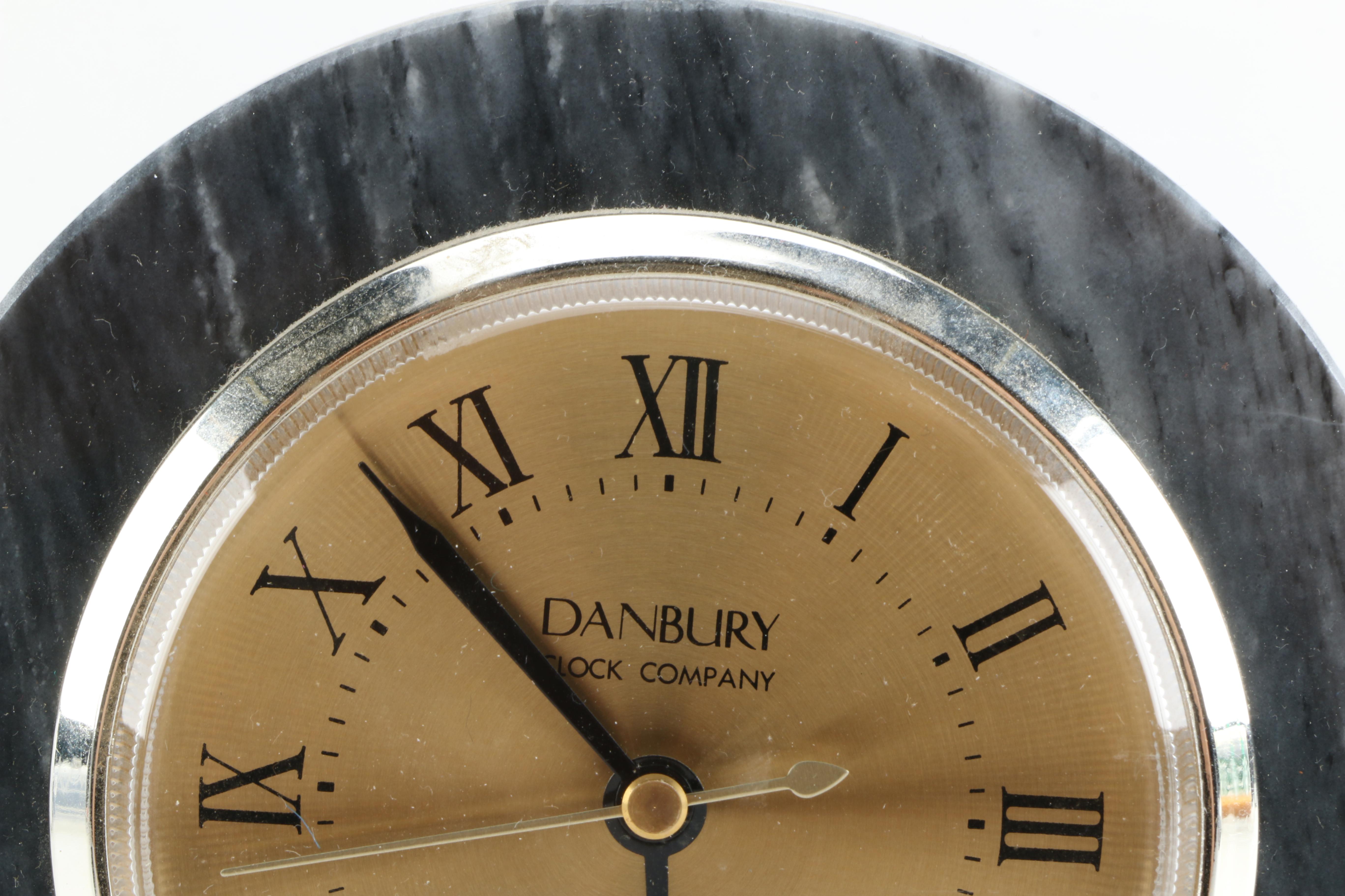 Danbury Quartz Mantel Marble Clock