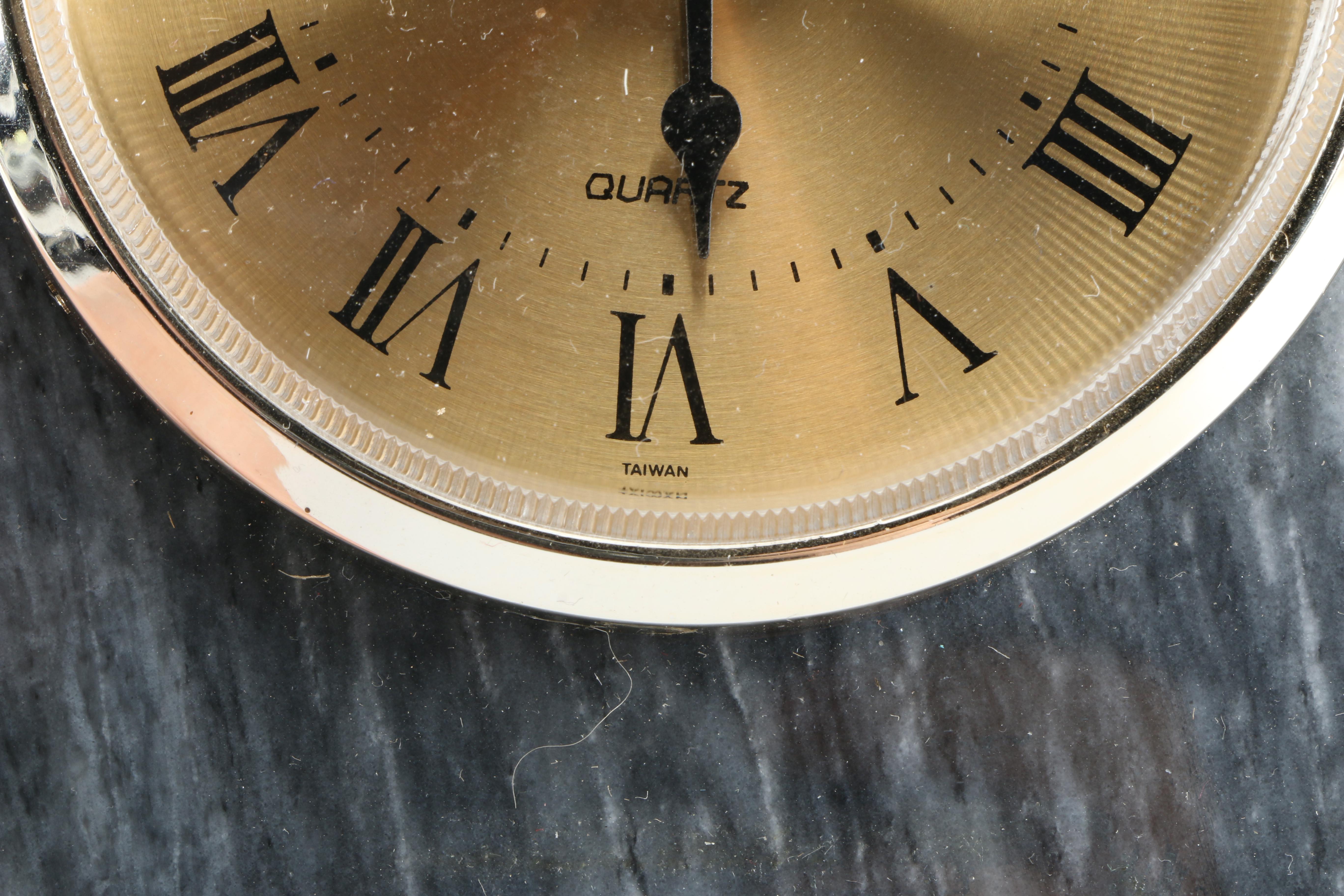 Danbury Quartz Mantel Marble Clock