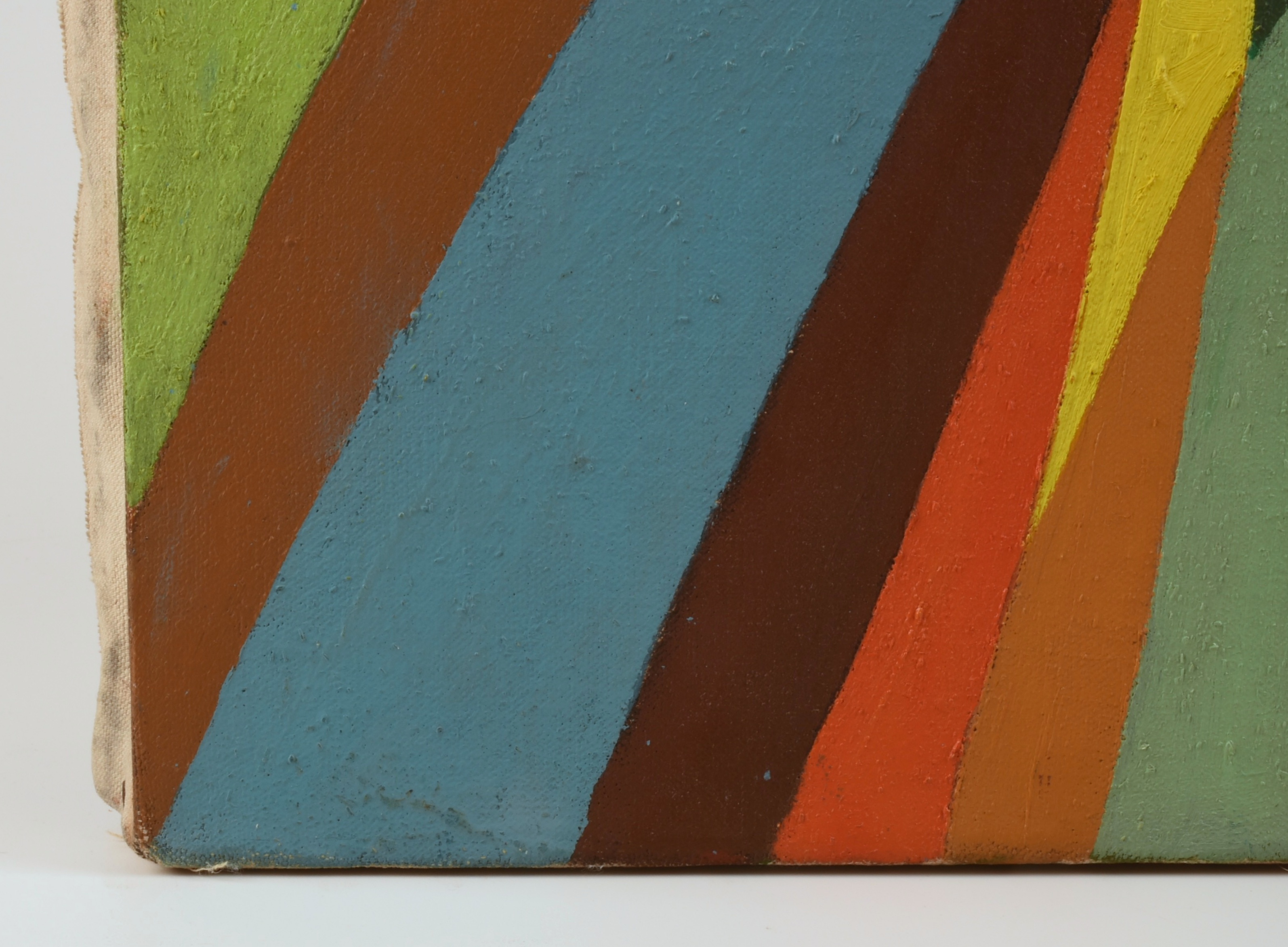 Original Abstract Painting "Technicolor" by E. Yaeger, Dated 1962