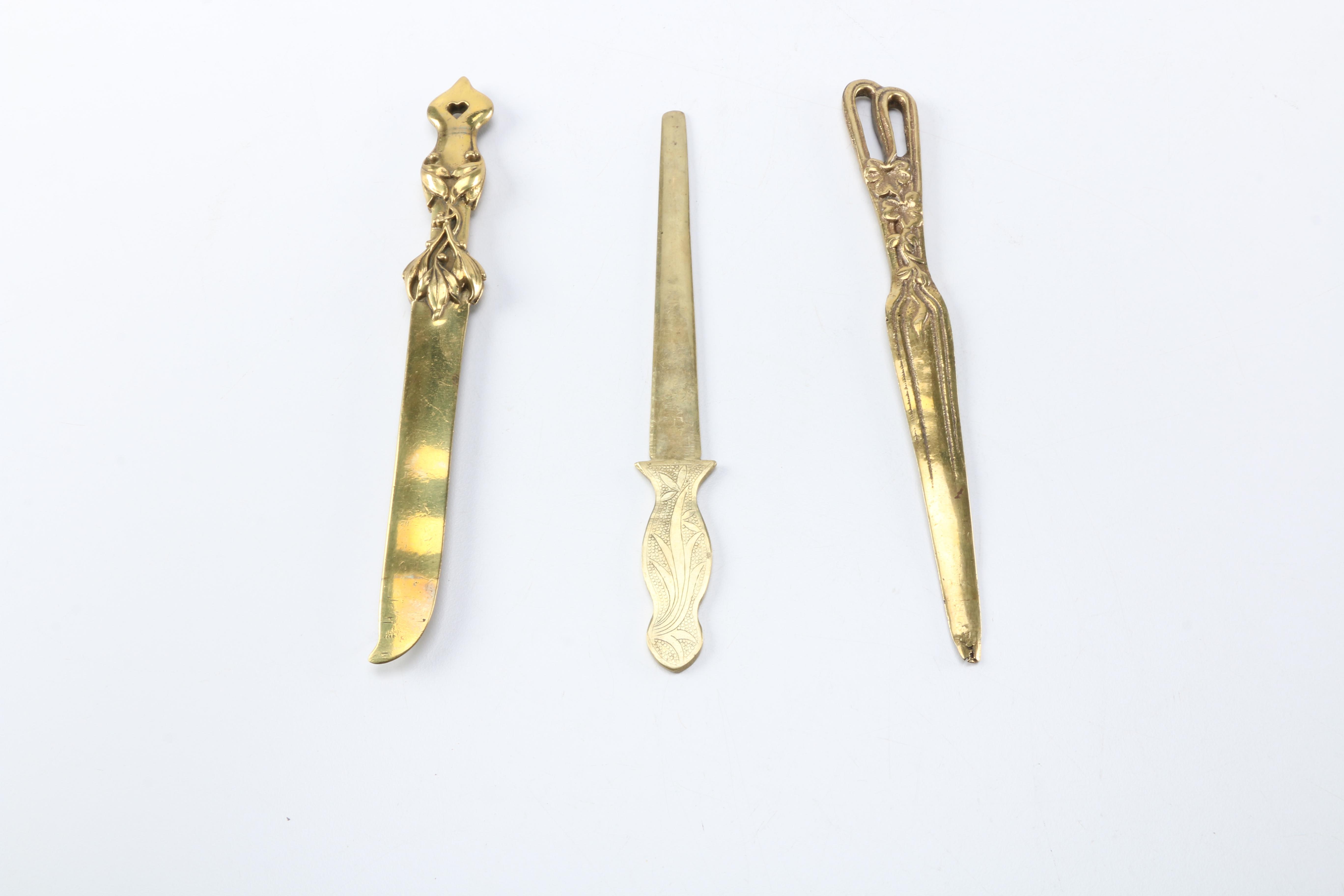 Collection of Antique Page Turners In Brass And Copper