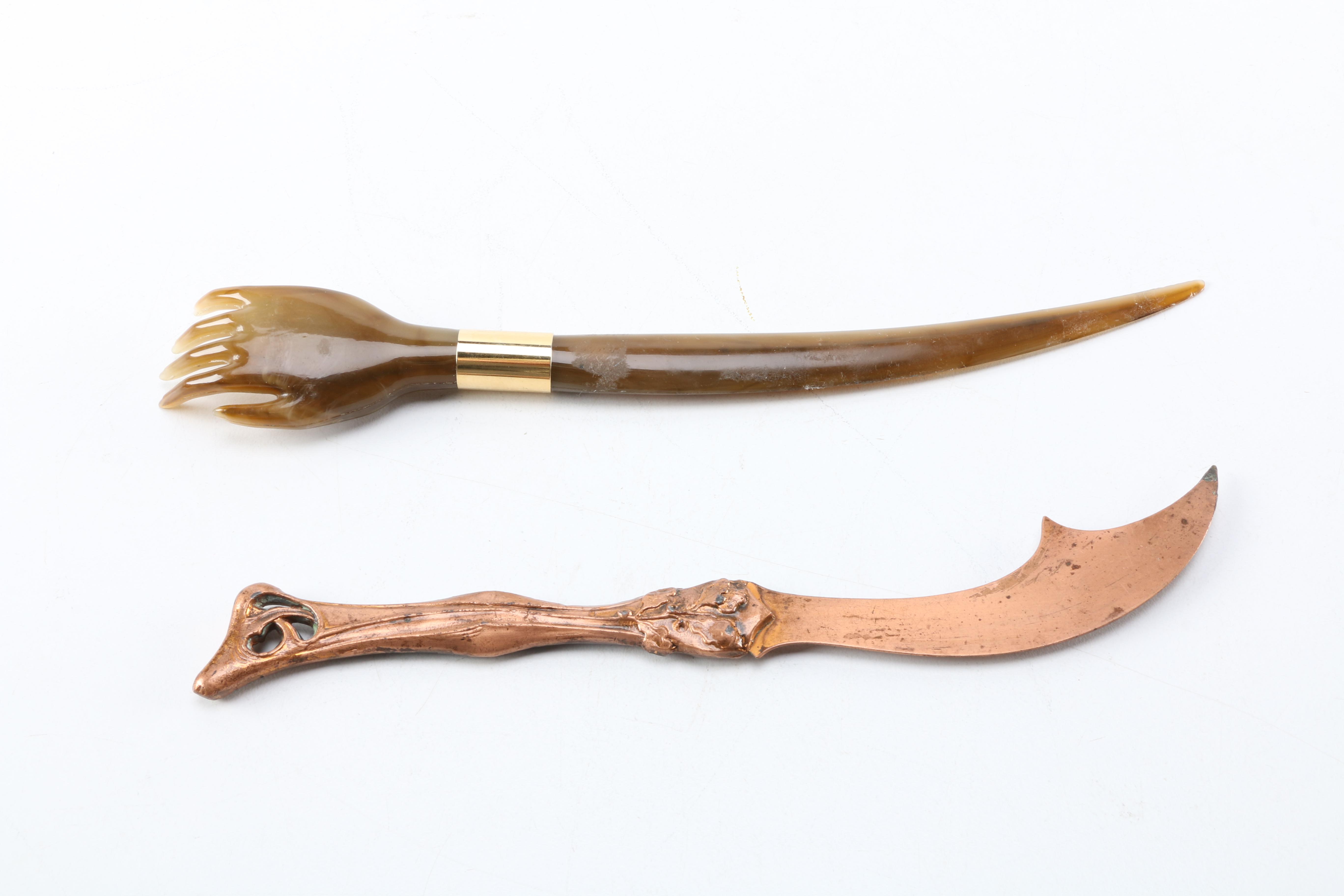 Collection of Antique Page Turners In Brass And Copper