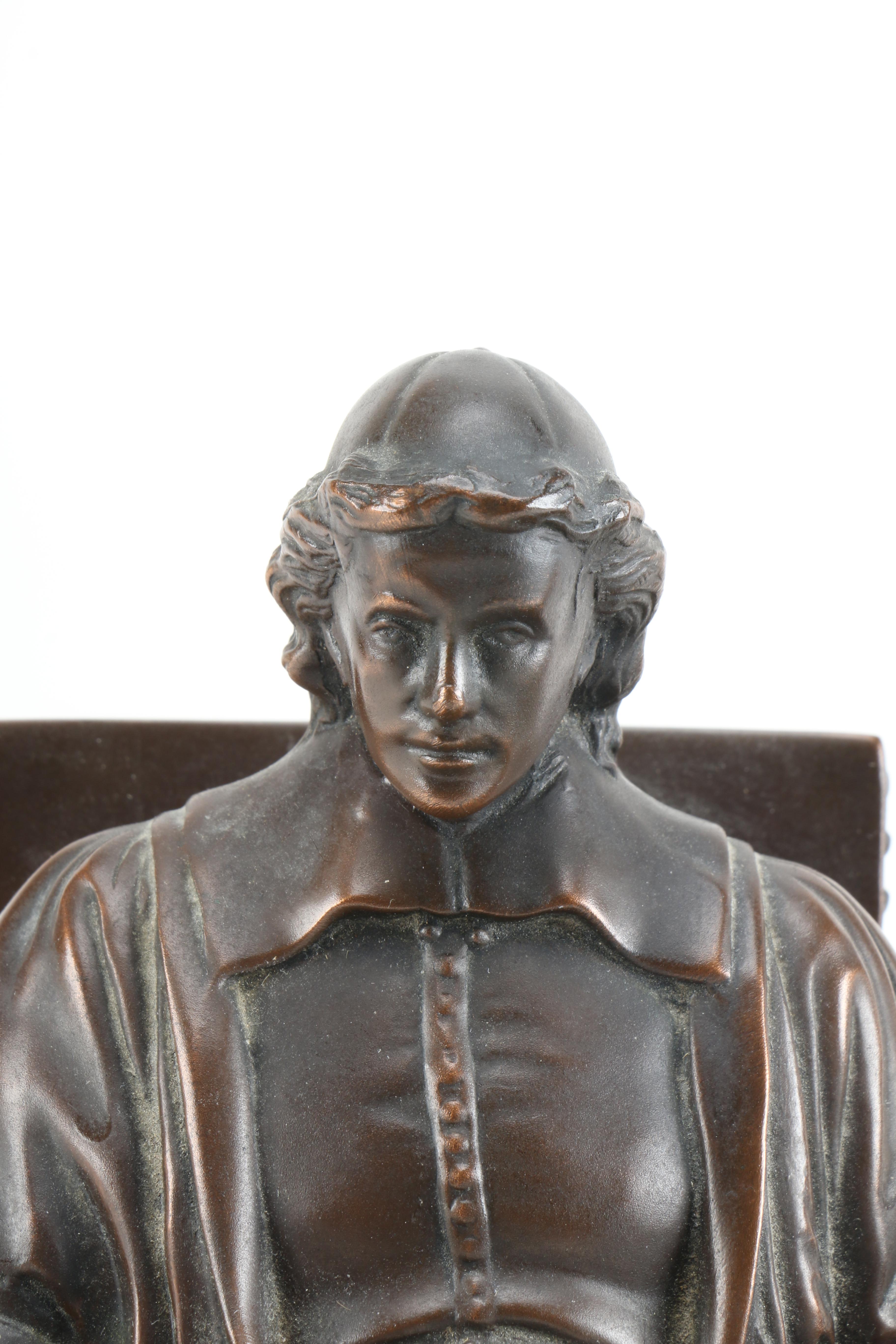 John Harvard Bronze Bookends