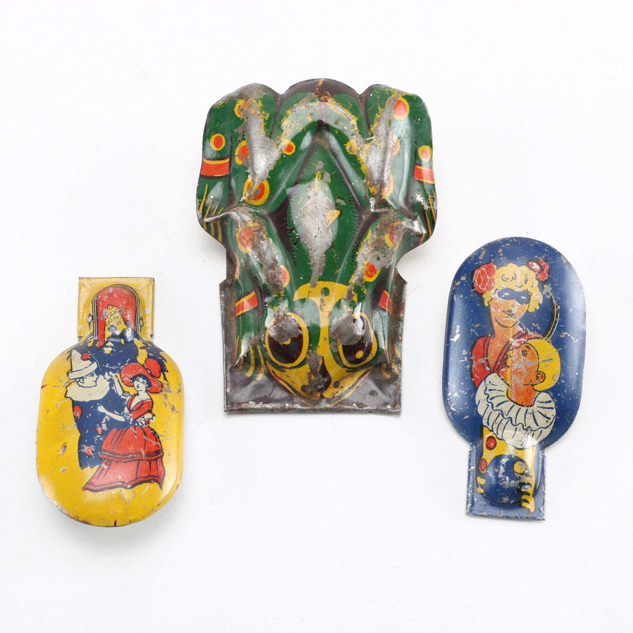Vintage Tin Lithograph Clicker Toys
