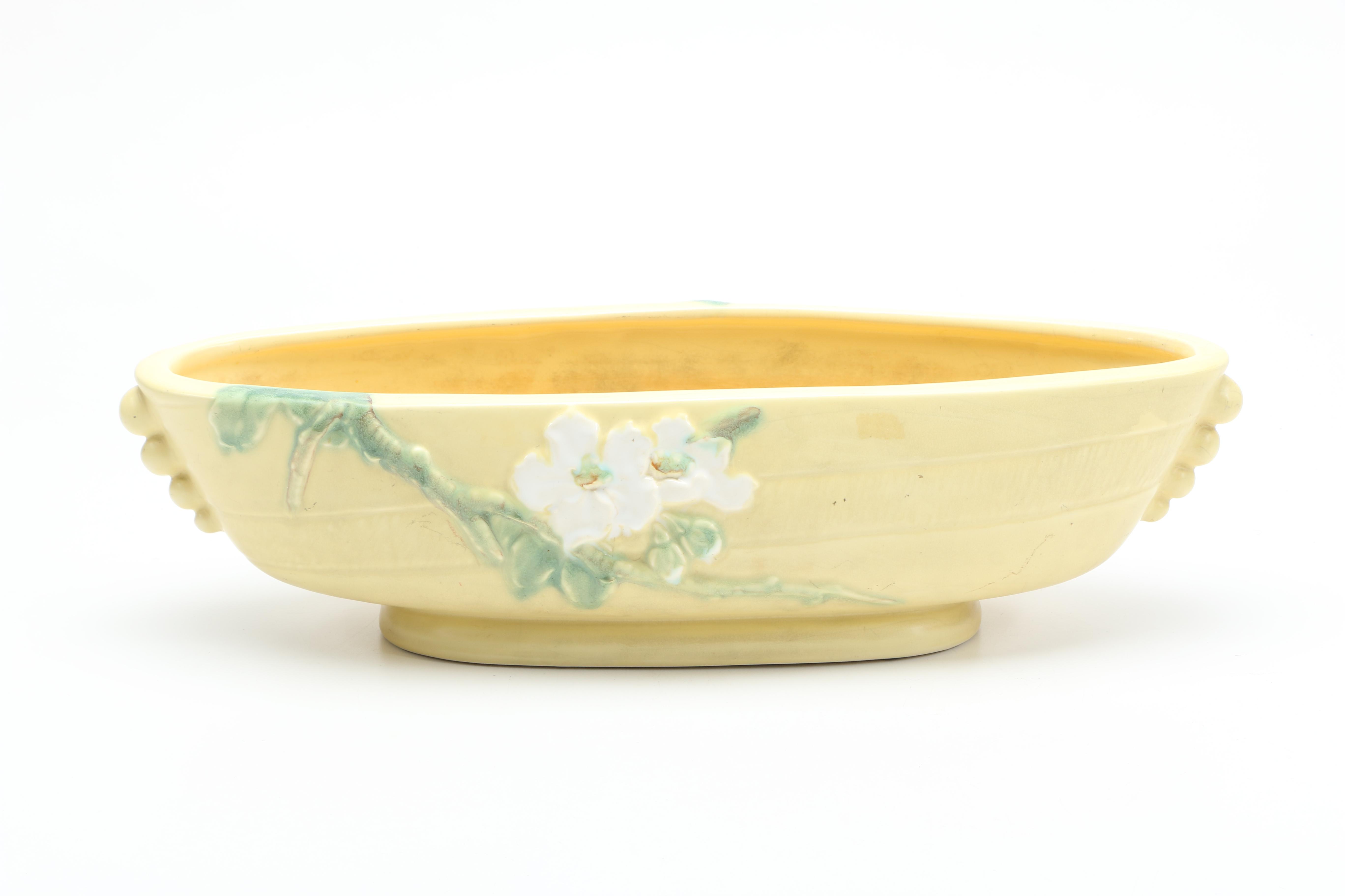 Weller Yellow Ceramic Bowl Circa 1935-1948