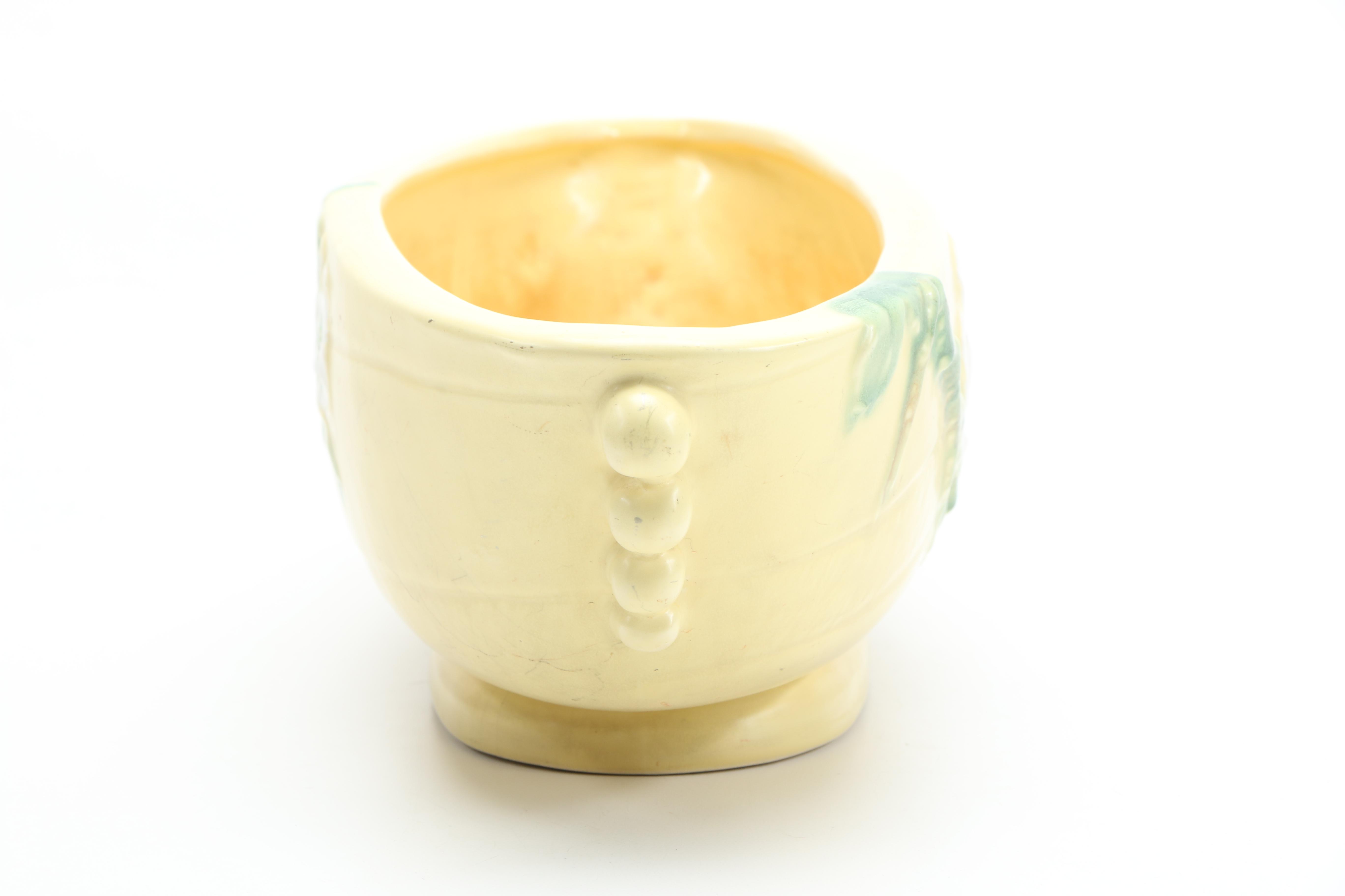 Weller Yellow Ceramic Bowl Circa 1935-1948