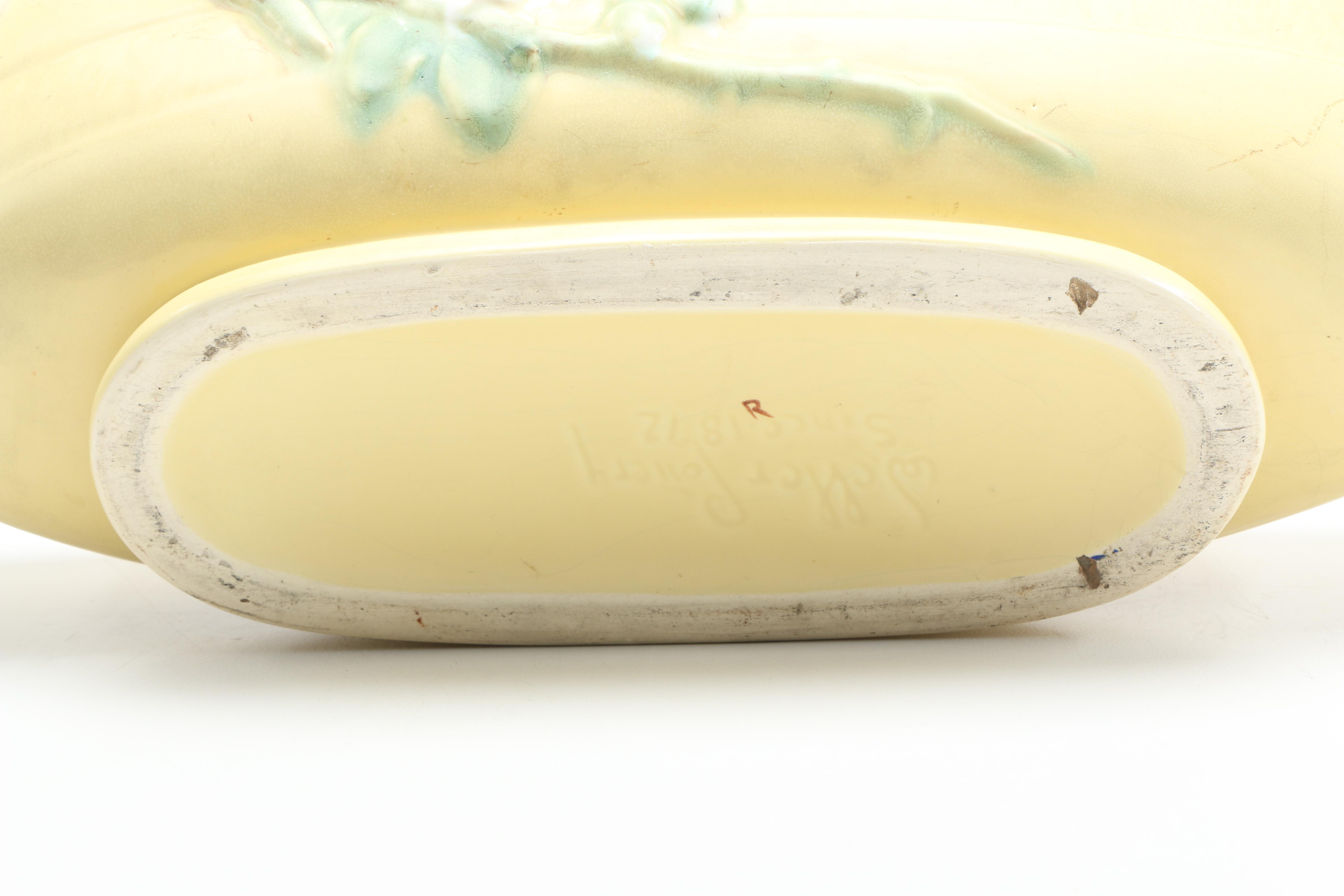 Weller Yellow Ceramic Bowl Circa 1935-1948