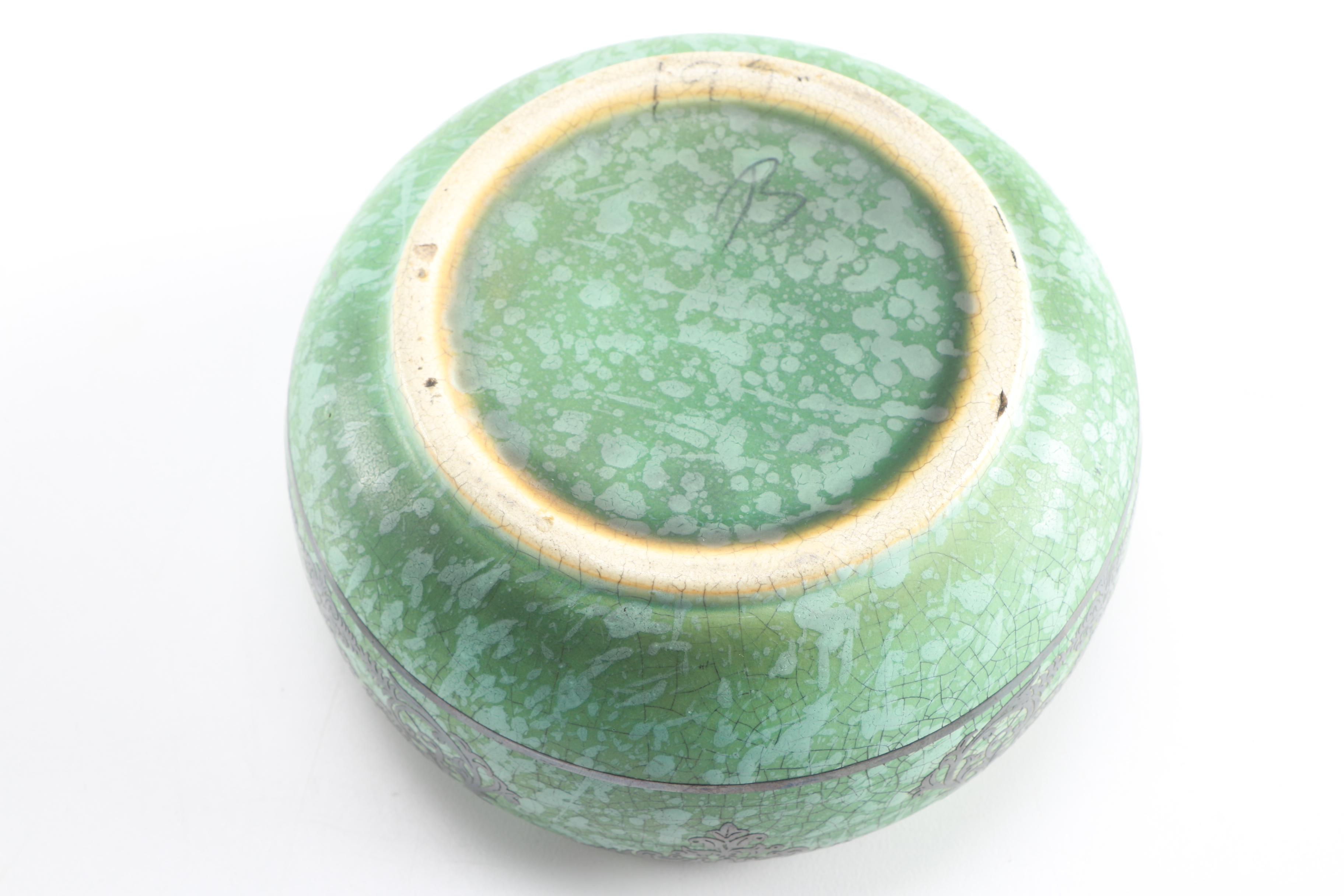 Green and Blue Ceramic Vases