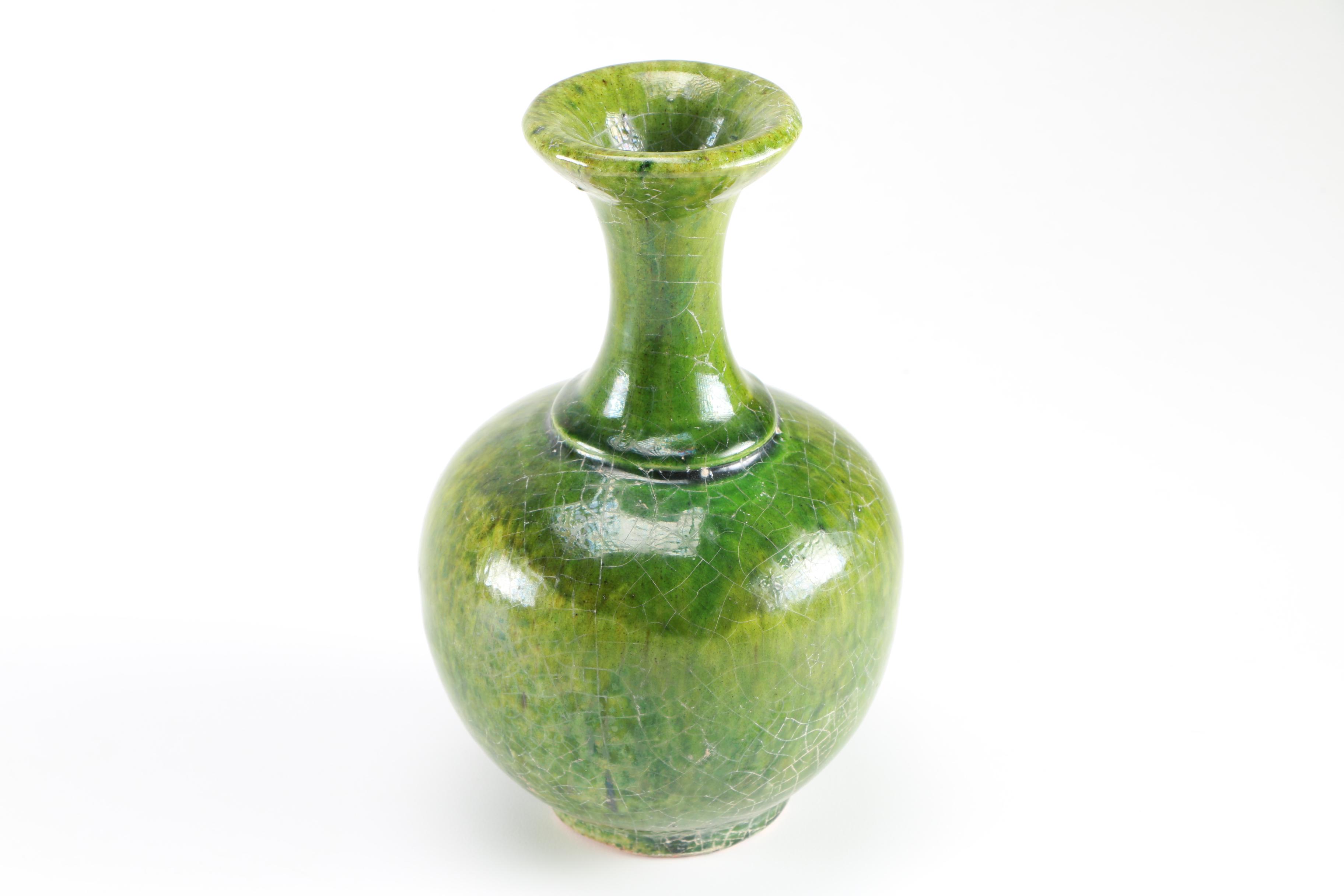 Green and Blue Ceramic Vases