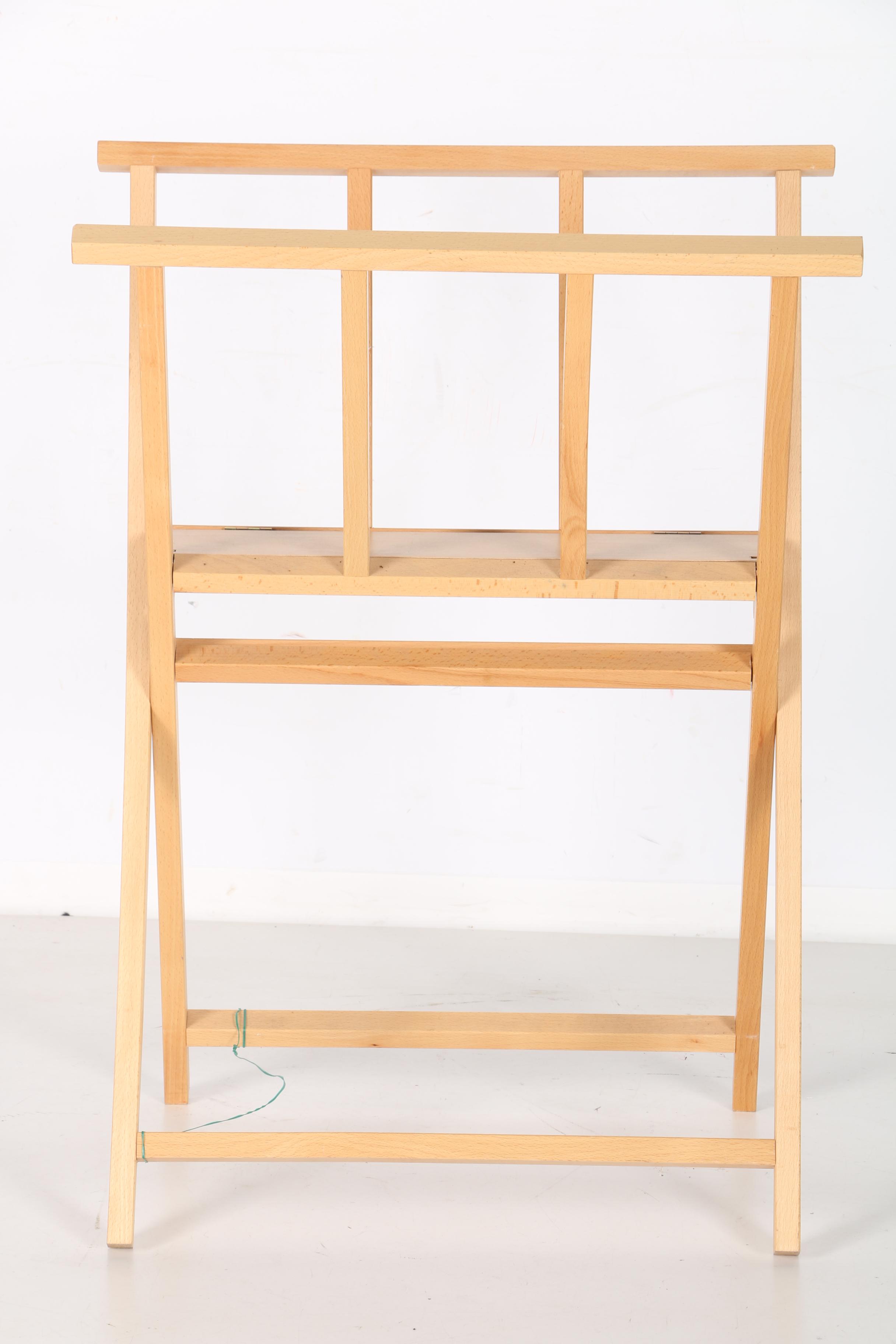 Contemporary Wood Folding Rack