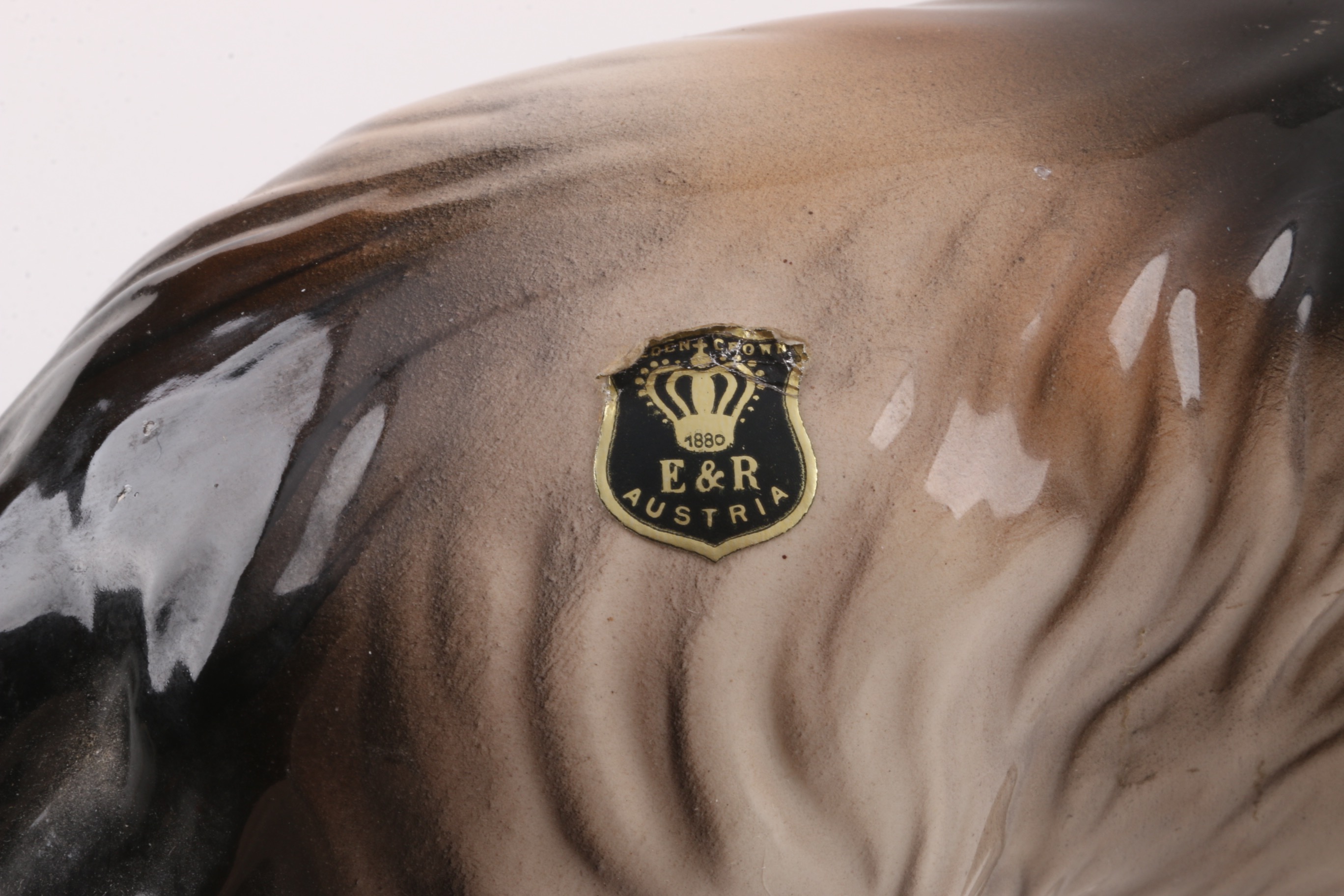 Circa 1945 Keramos Porcelain St Bernard with Keg Figure