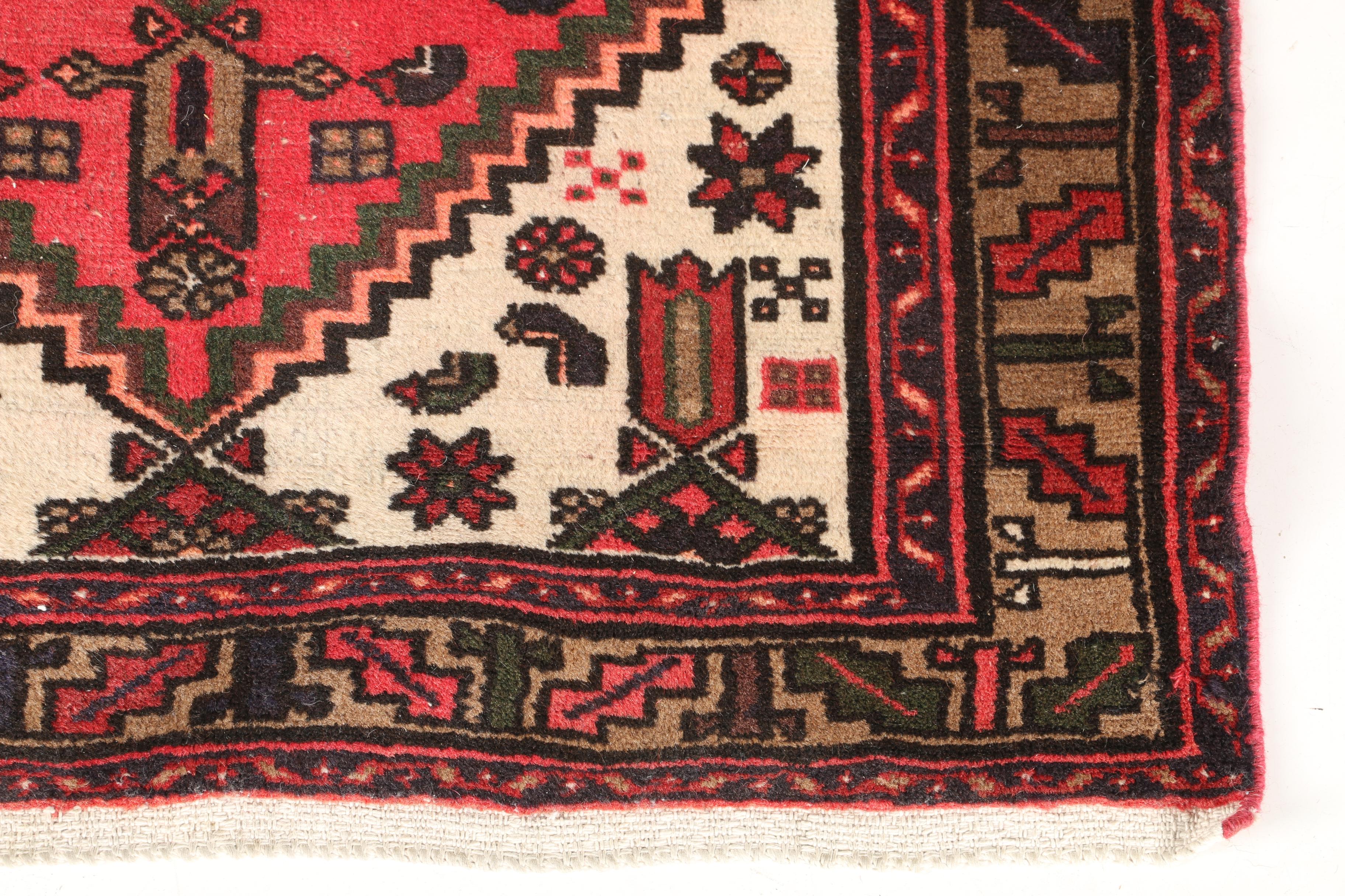 Hand-Knotted Hamadan Area Rug