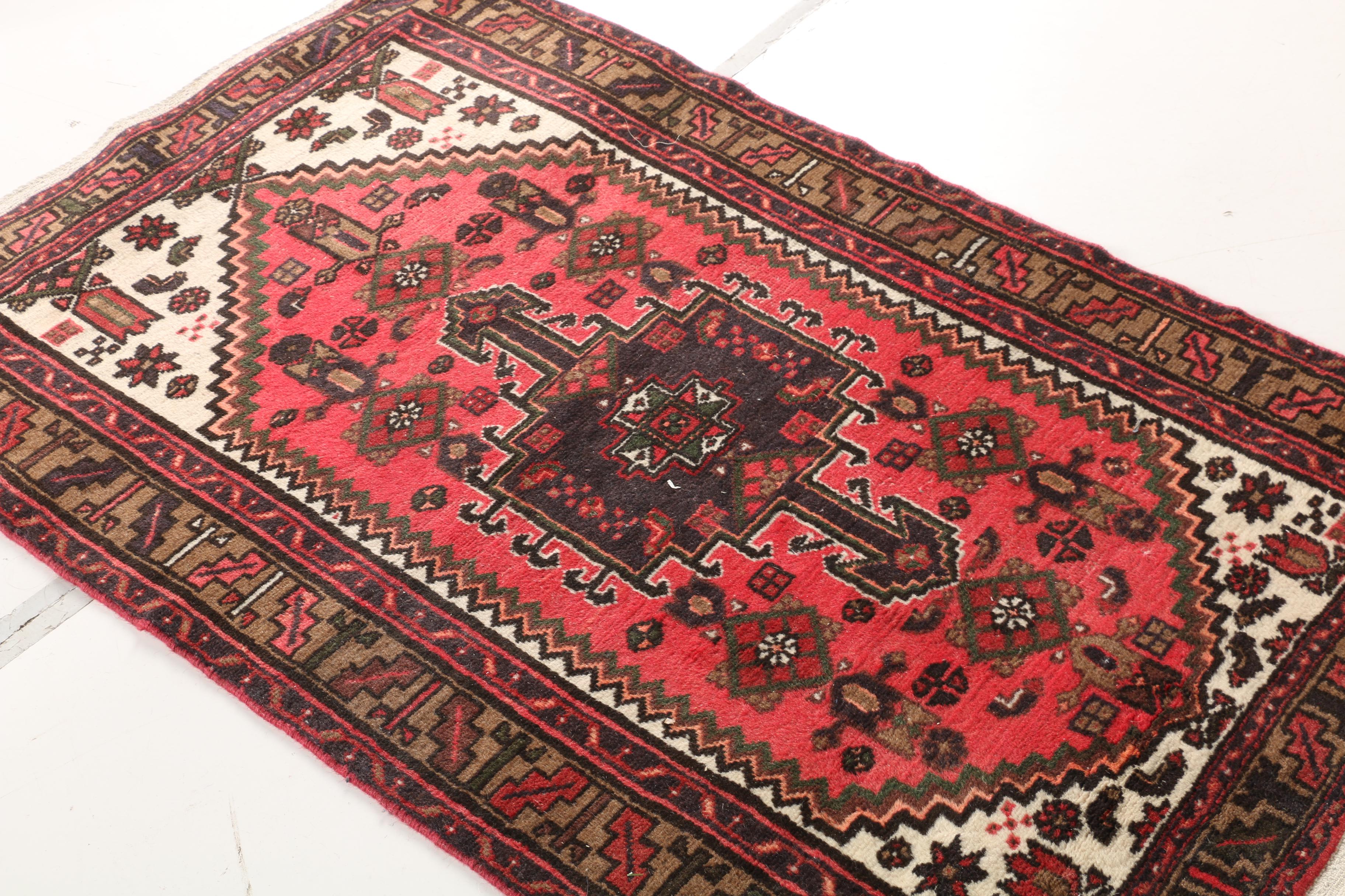 Hand-Knotted Hamadan Area Rug