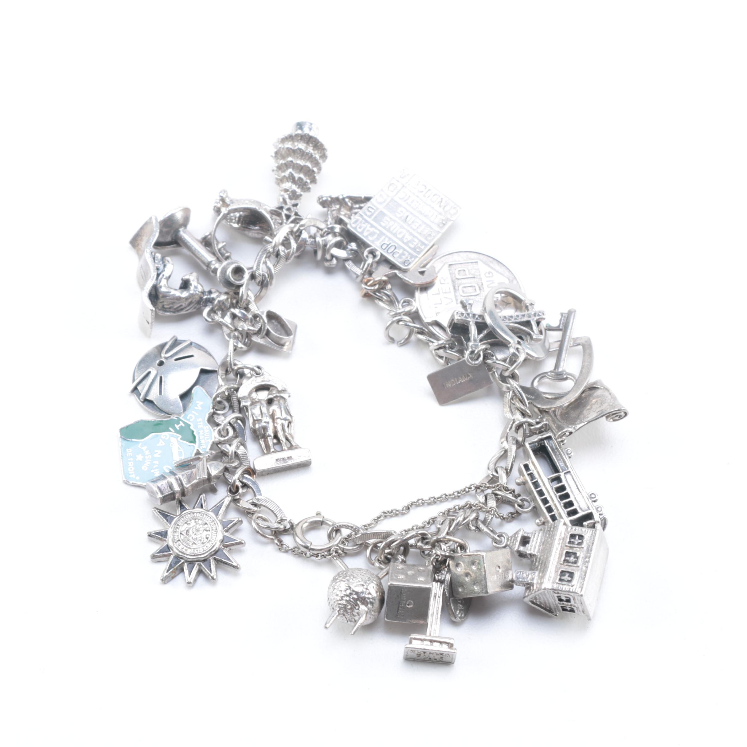 Sterling Silver Charm Bracelet