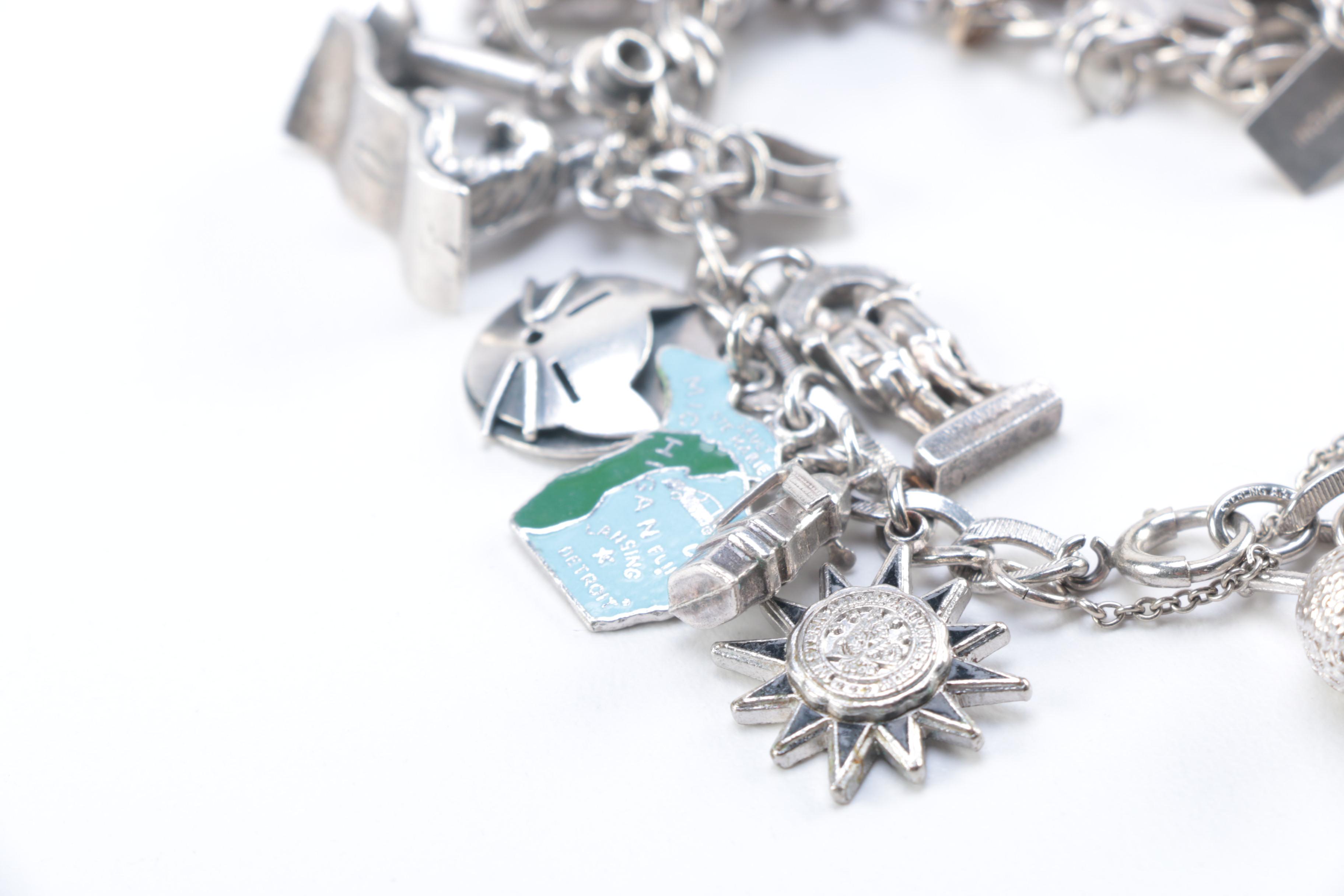 Sterling Silver Charm Bracelet