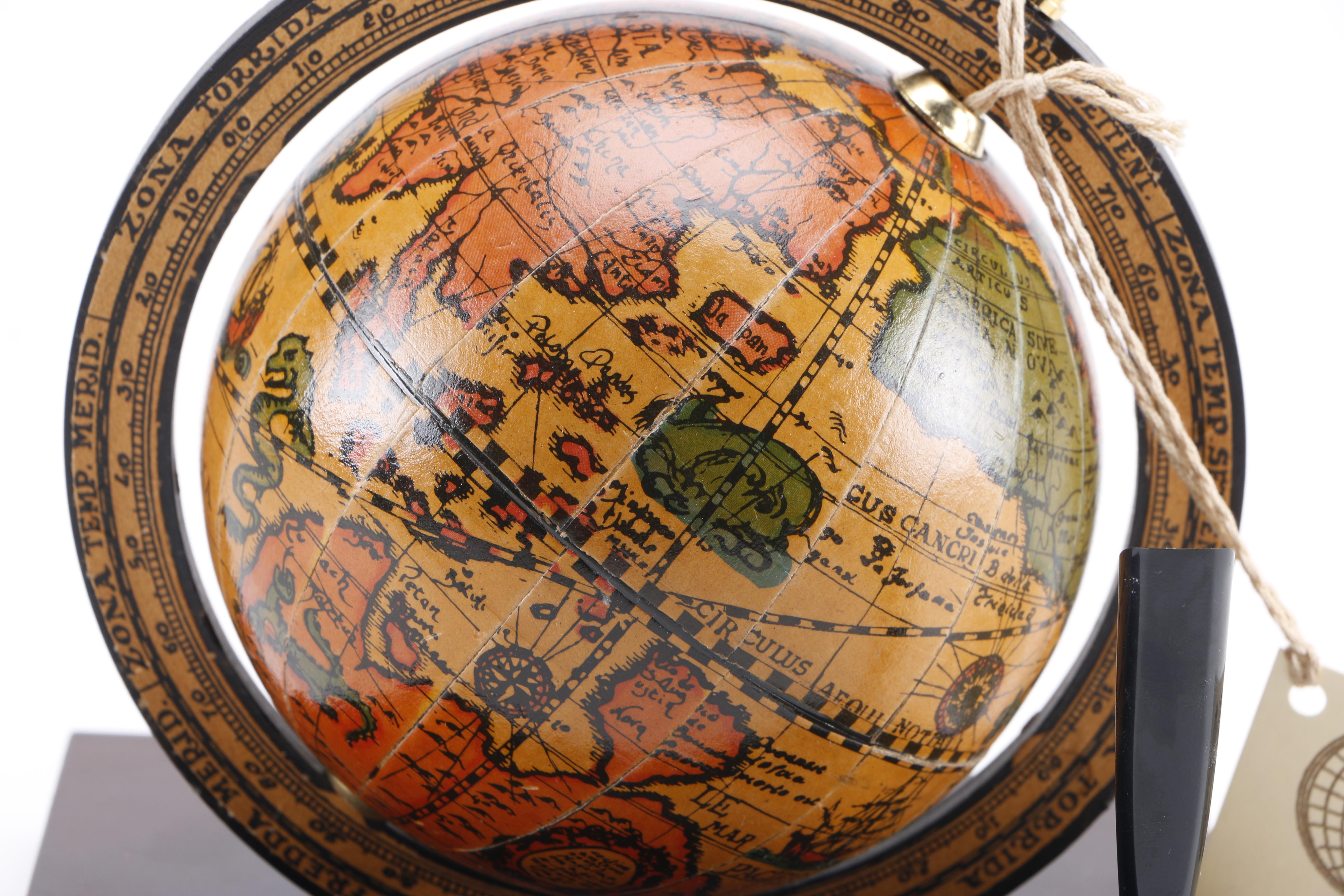 Zoffoli Italian Old World Globe and Pen Desk Set