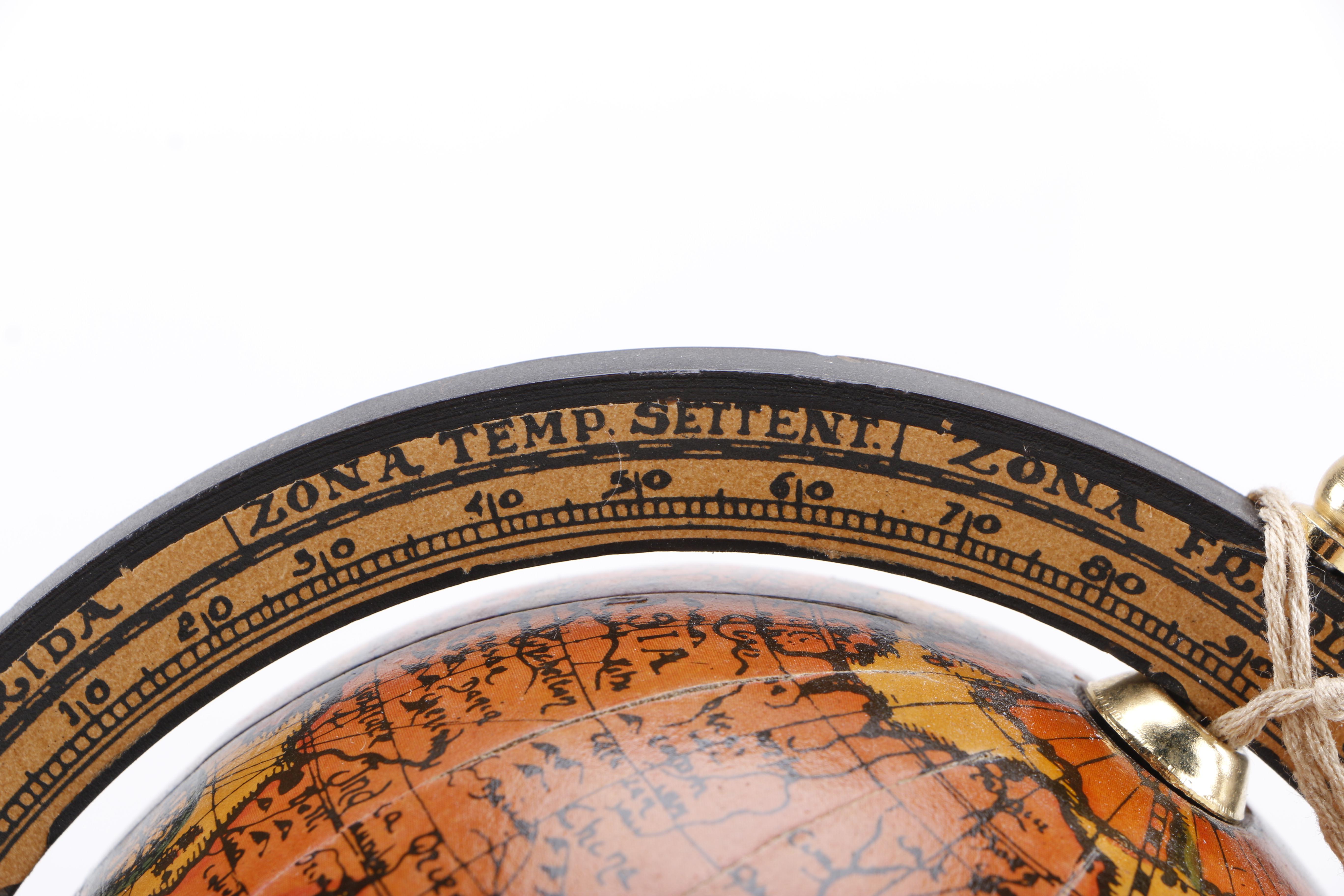 Zoffoli Italian Old World Globe and Pen Desk Set