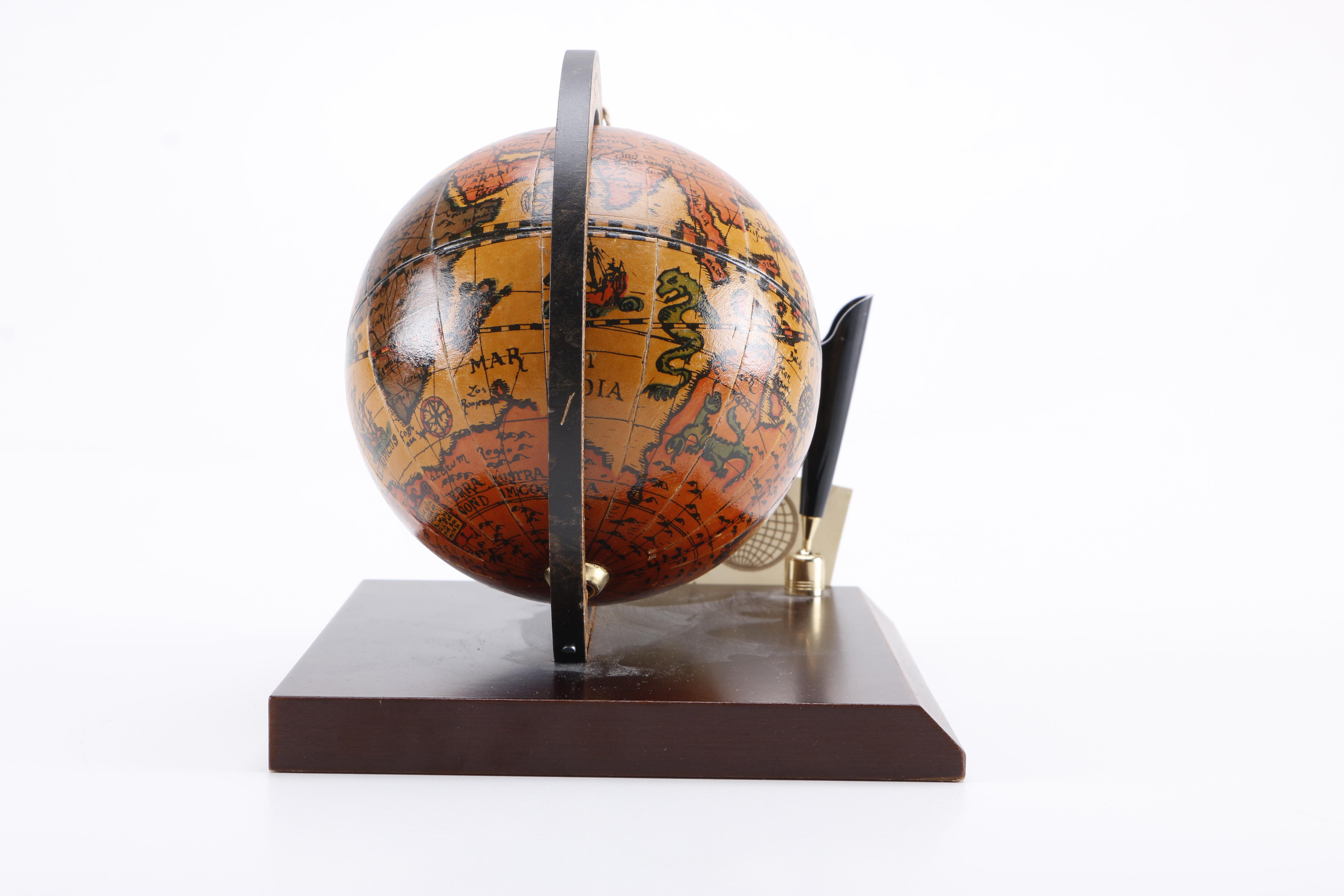 Zoffoli Italian Old World Globe and Pen Desk Set