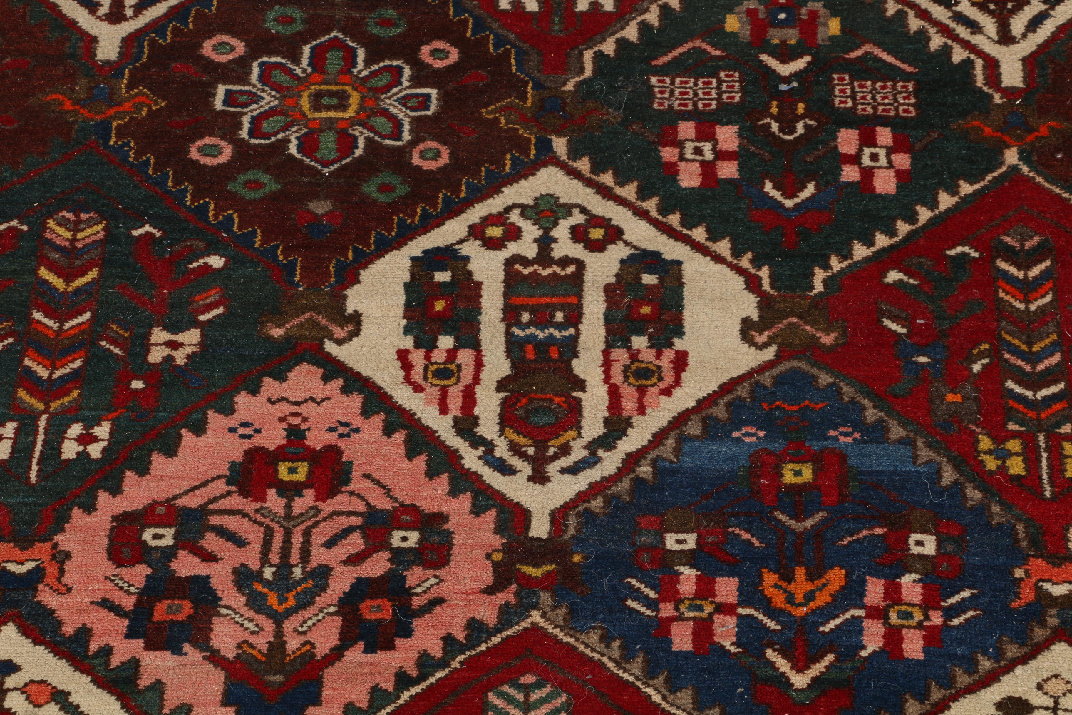 Hand-Knotted Indo-Bahktiari Area Rug