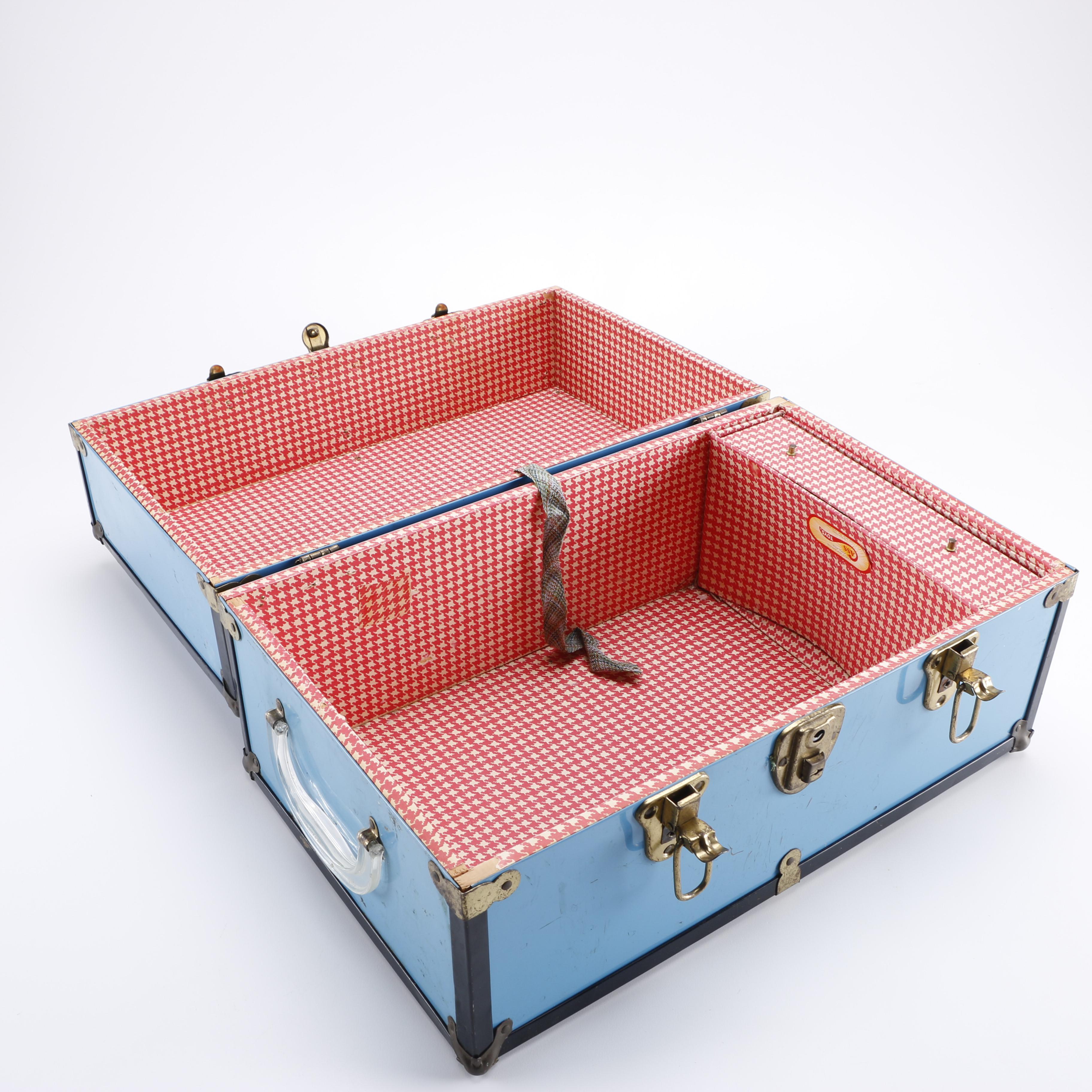 Blue and Black Cass Toys Doll Trunk