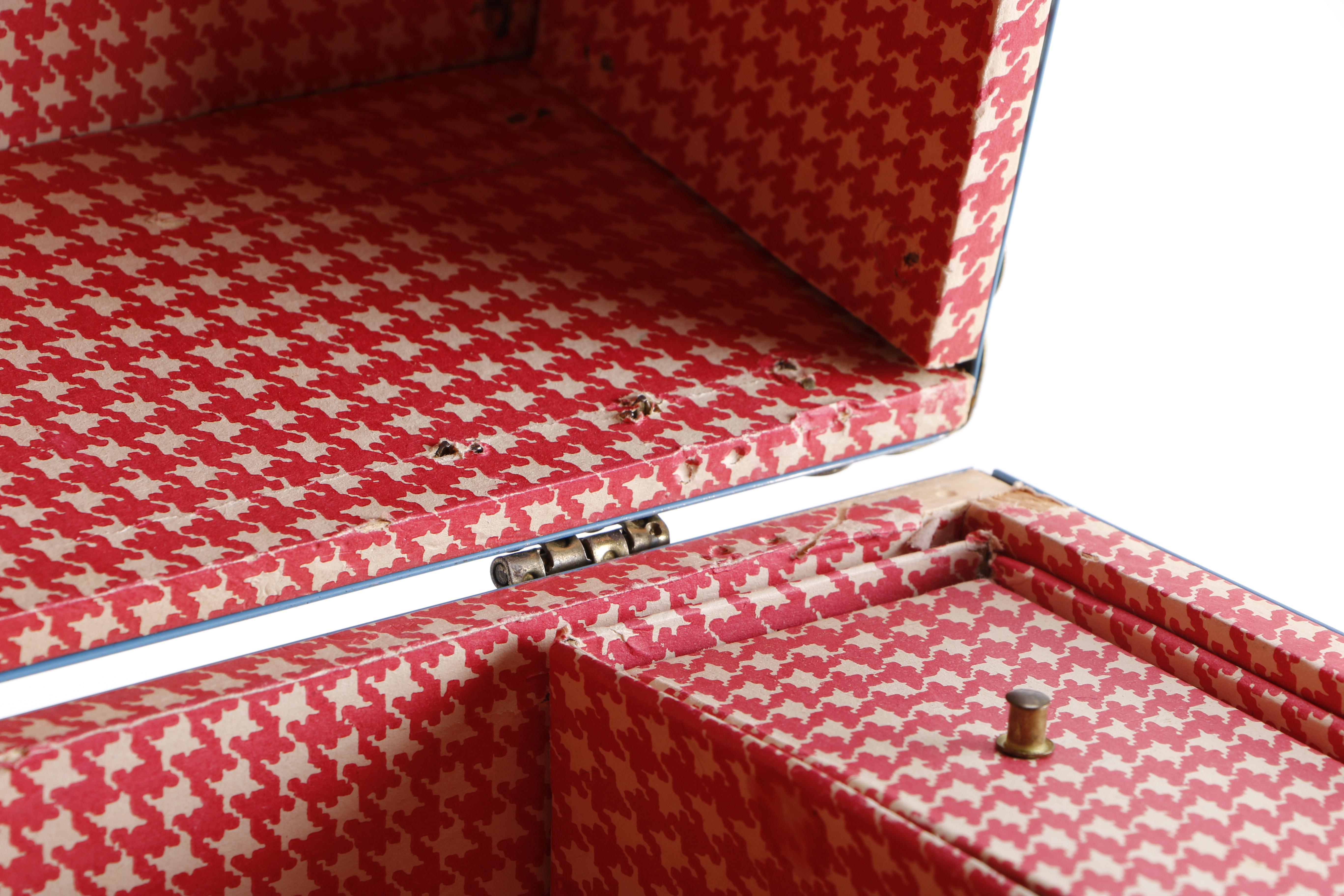 Blue and Black Cass Toys Doll Trunk