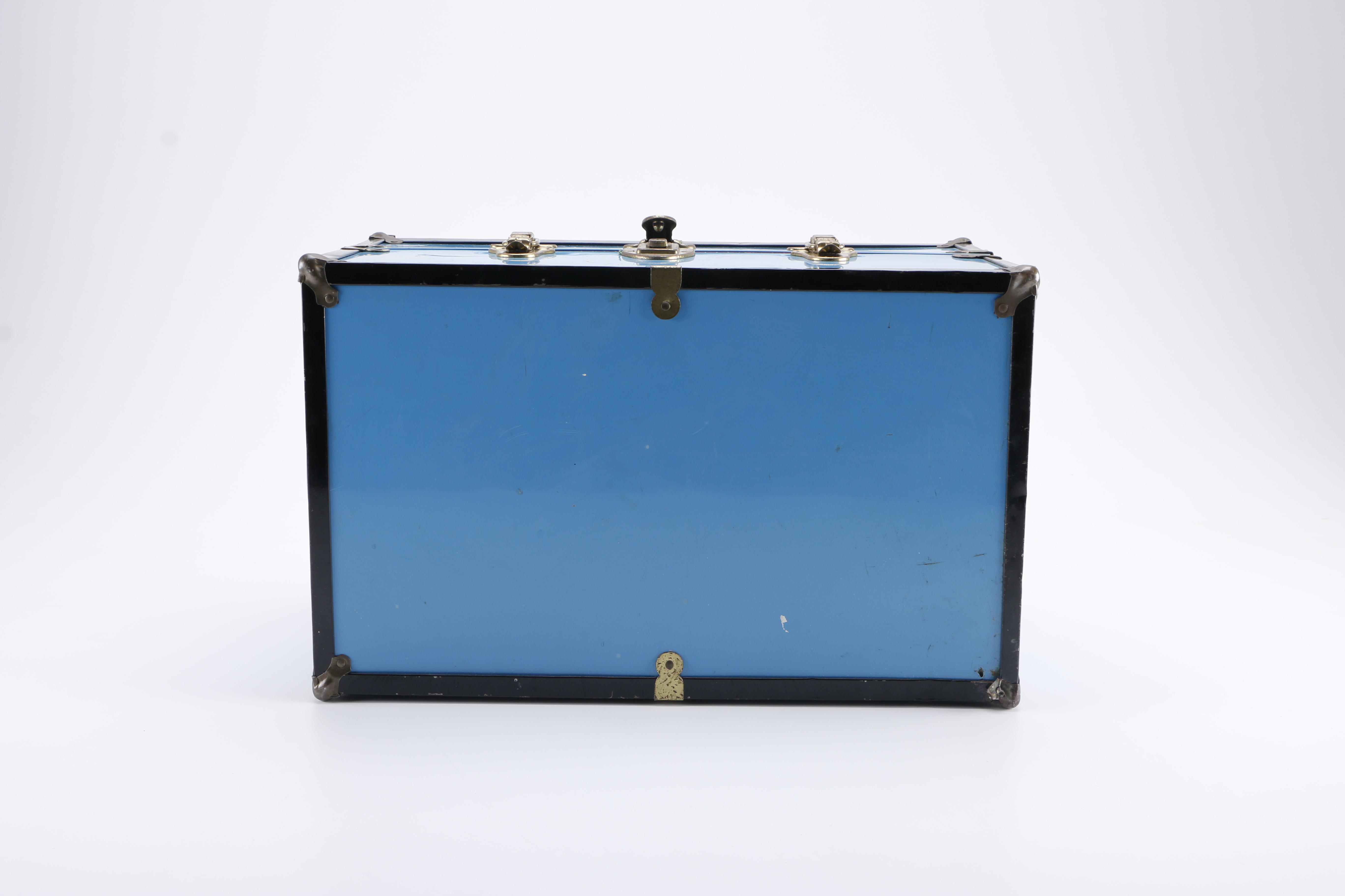 Blue and Black Cass Toys Doll Trunk