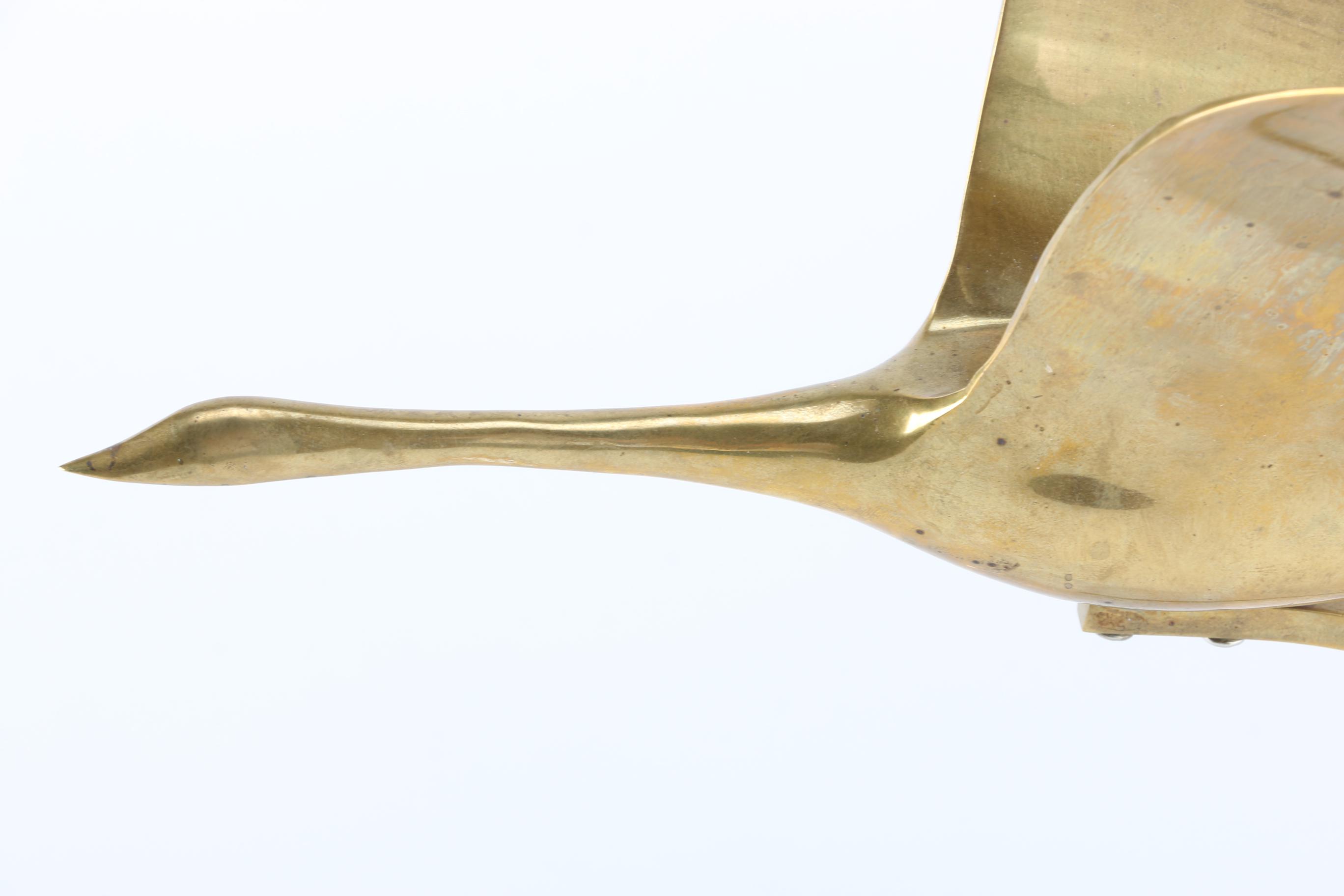 Mid Century Brass Seagull Mounted on Lucite Base