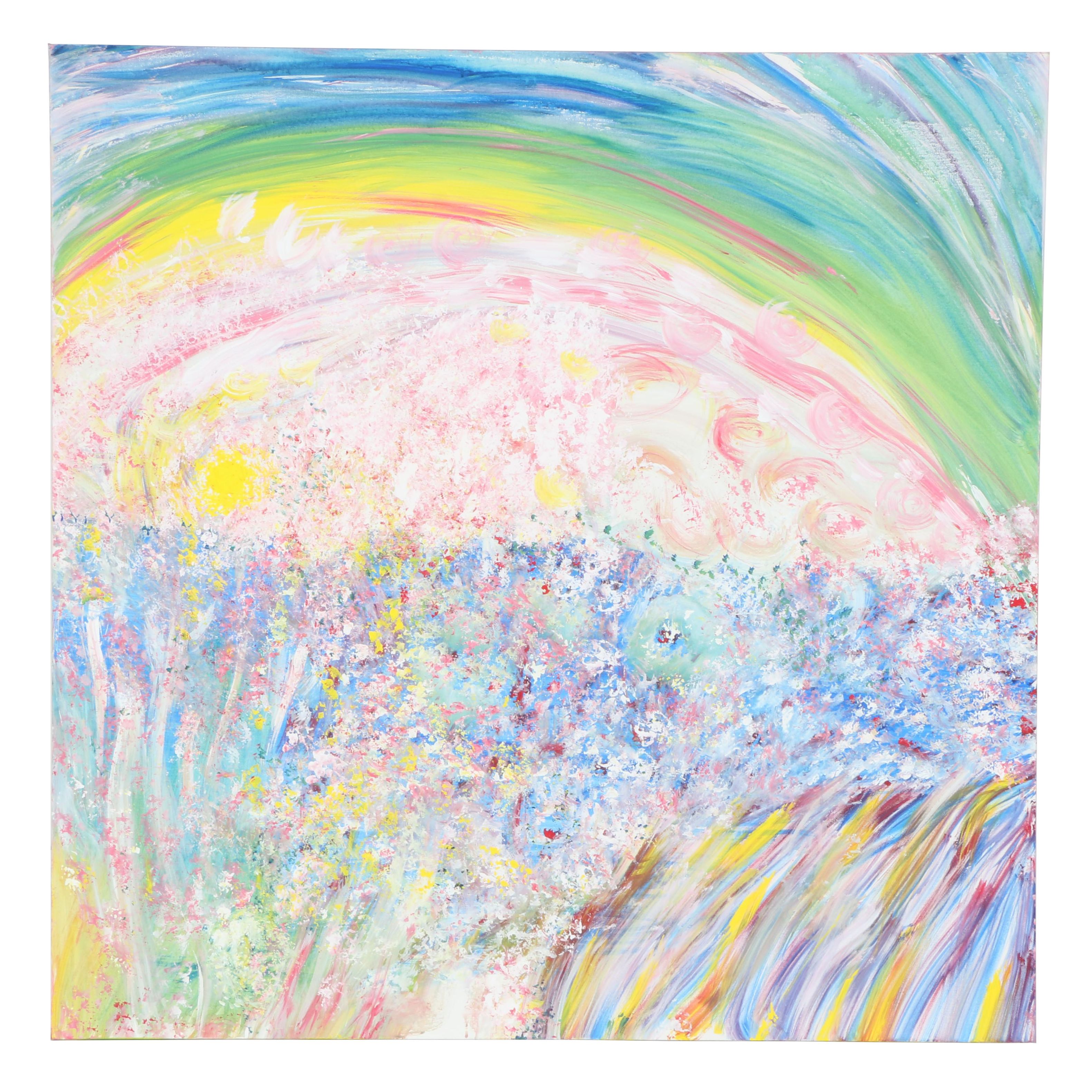 Oil on Canvas Painting of a Rainbow