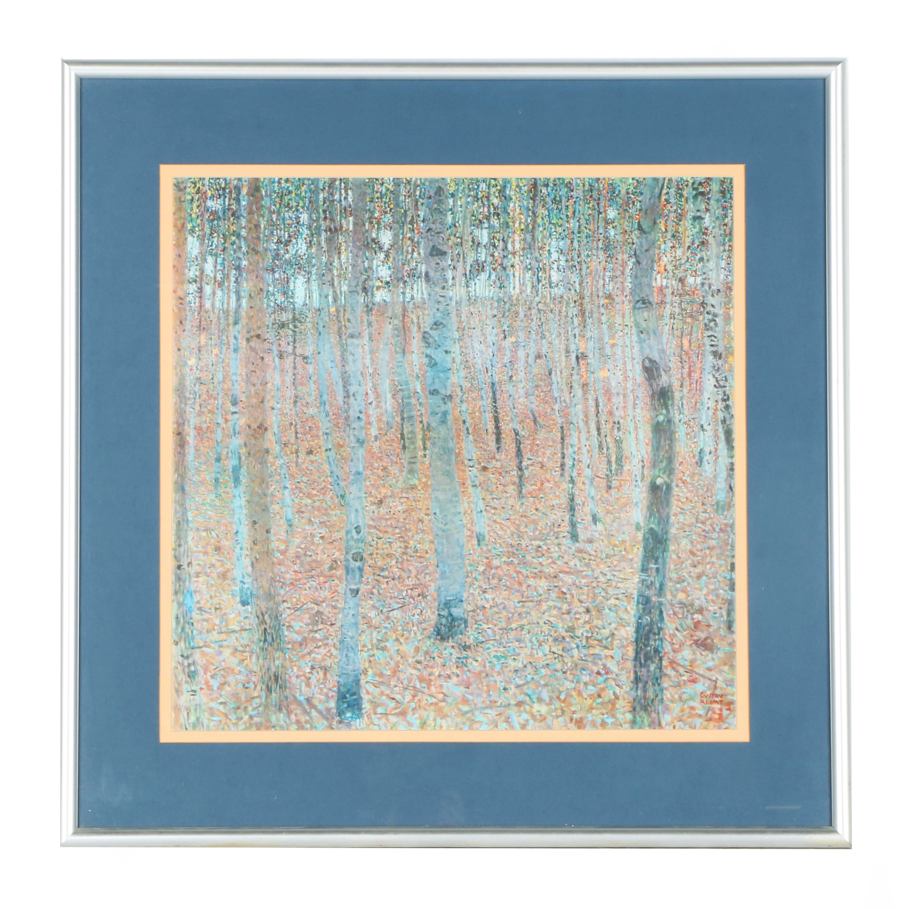 After Gustav Klimt Giclee on Paper of "Beech Grove I"