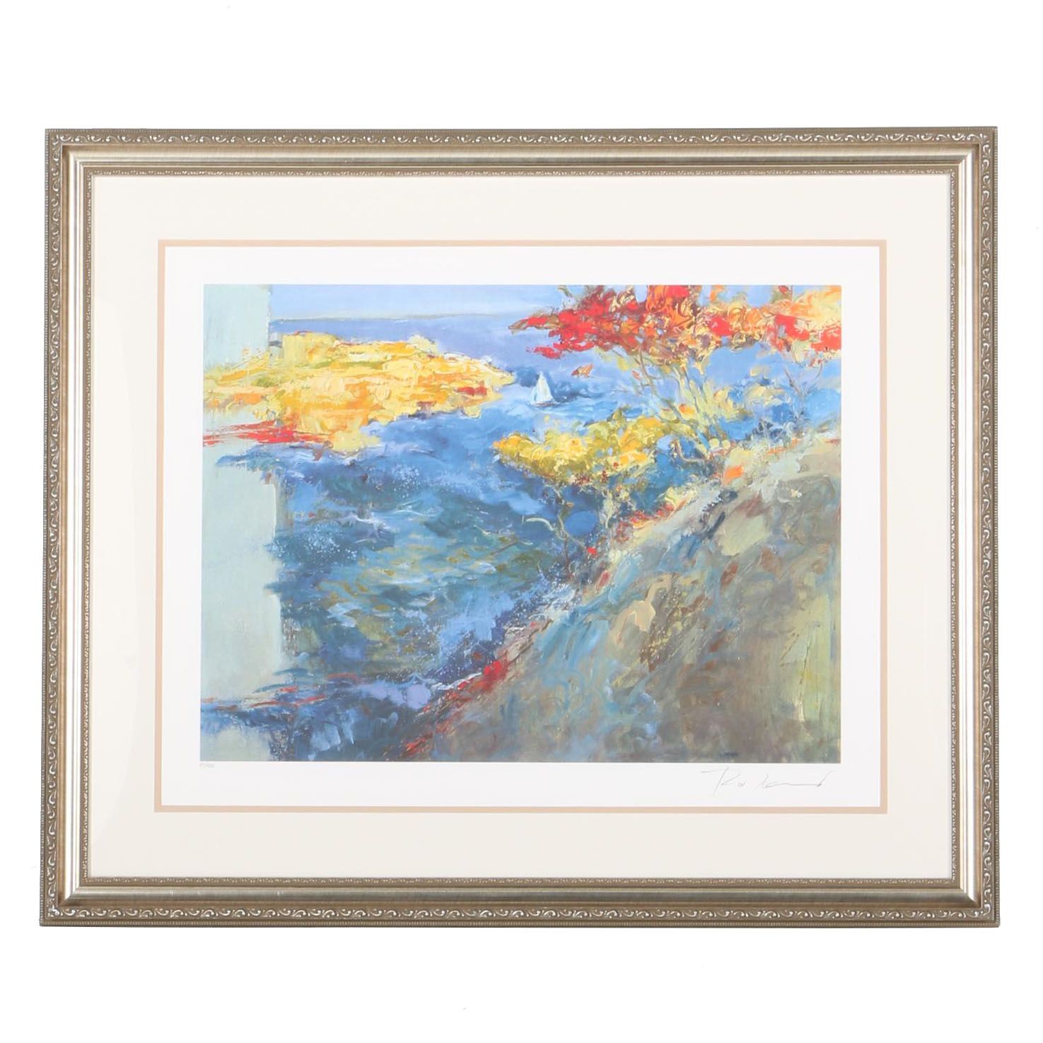 Roland Roy Limited Edition Lithograph "Sea Cliff"