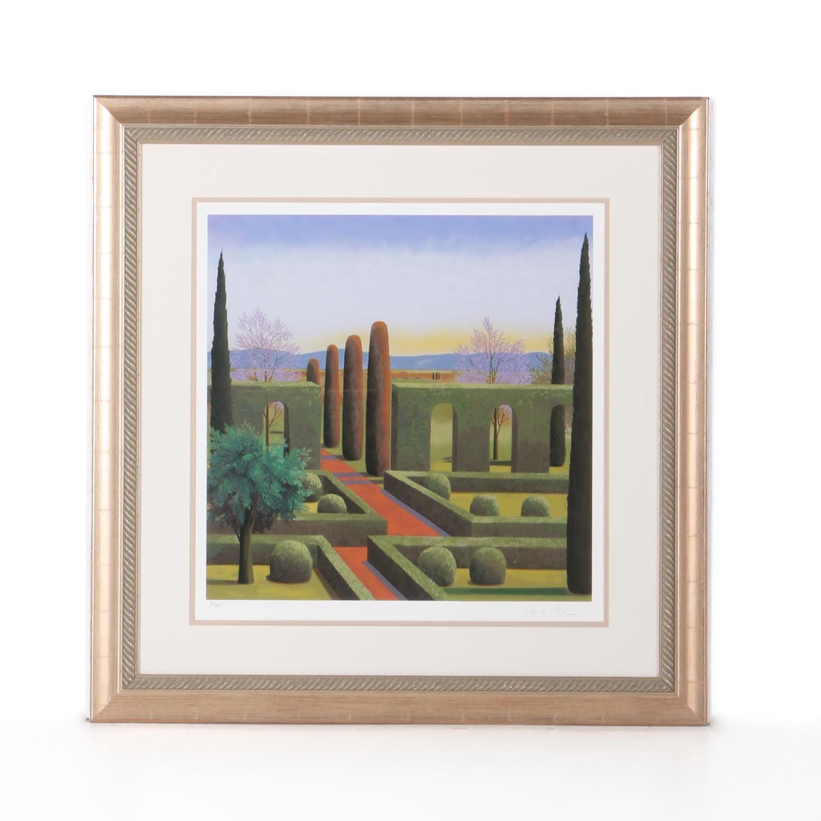 Astrid Preston Limited Edition Serigraph "Afternoon Garden"