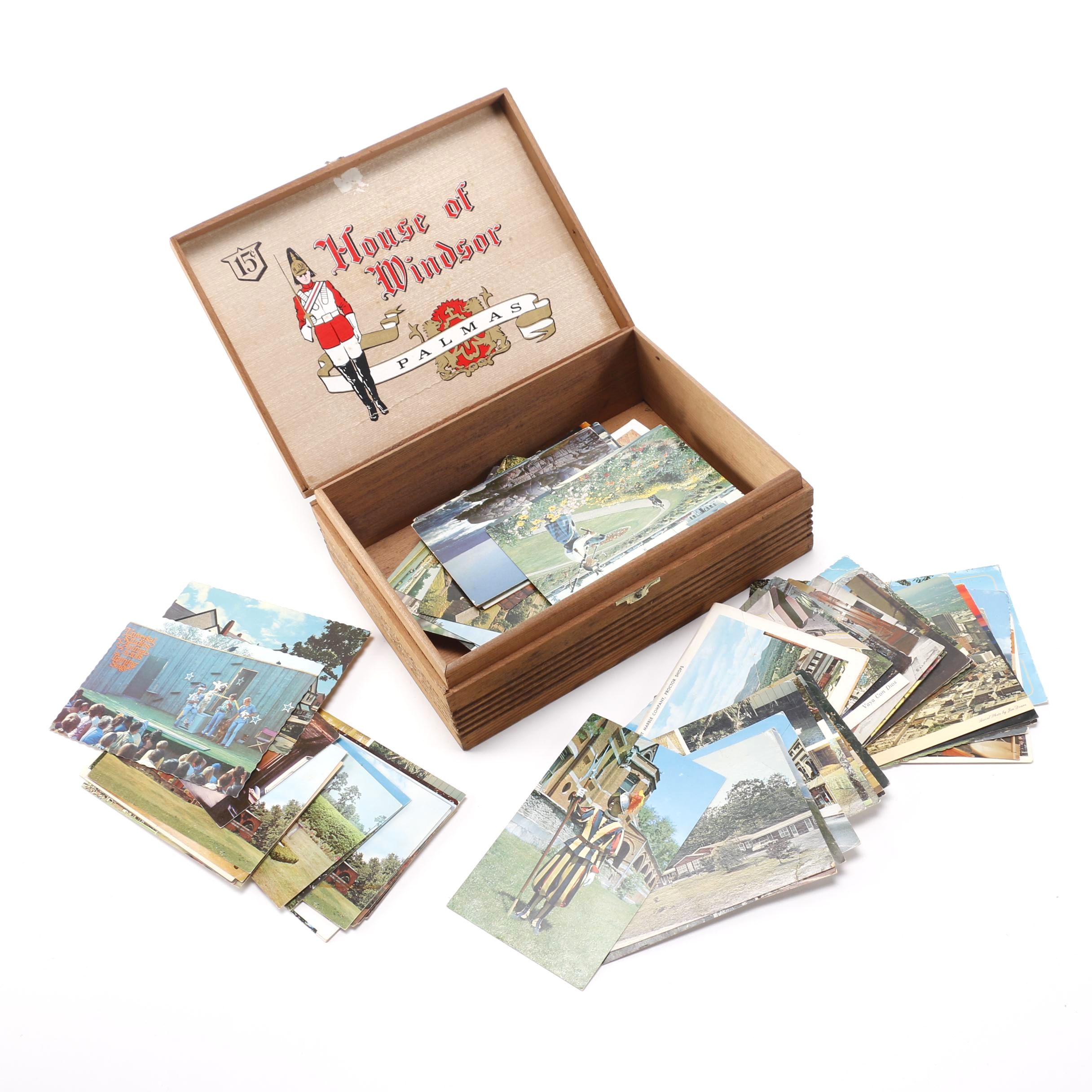 "House of Windsor" Cigar Box and Postcard Collection