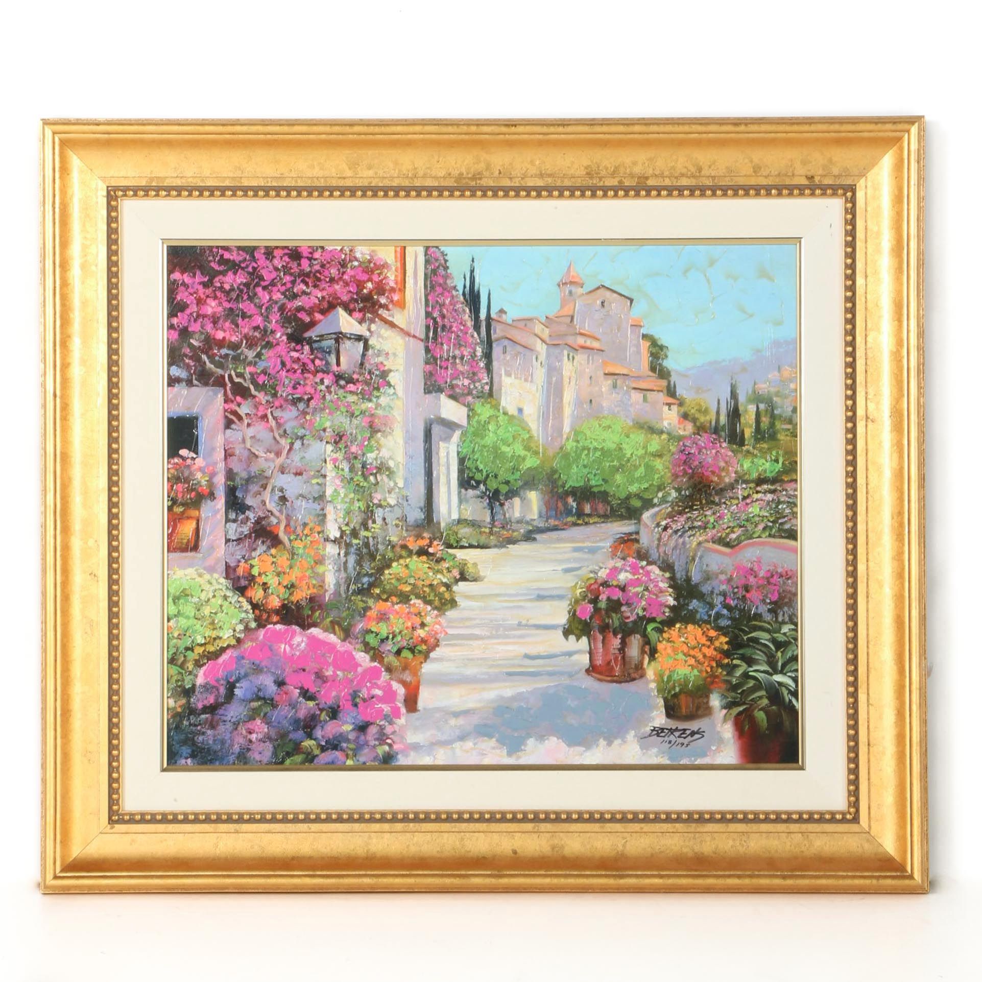 Howard Behrens Limited Editon Hand Embellished Giclée  "Blissful Burgundy"