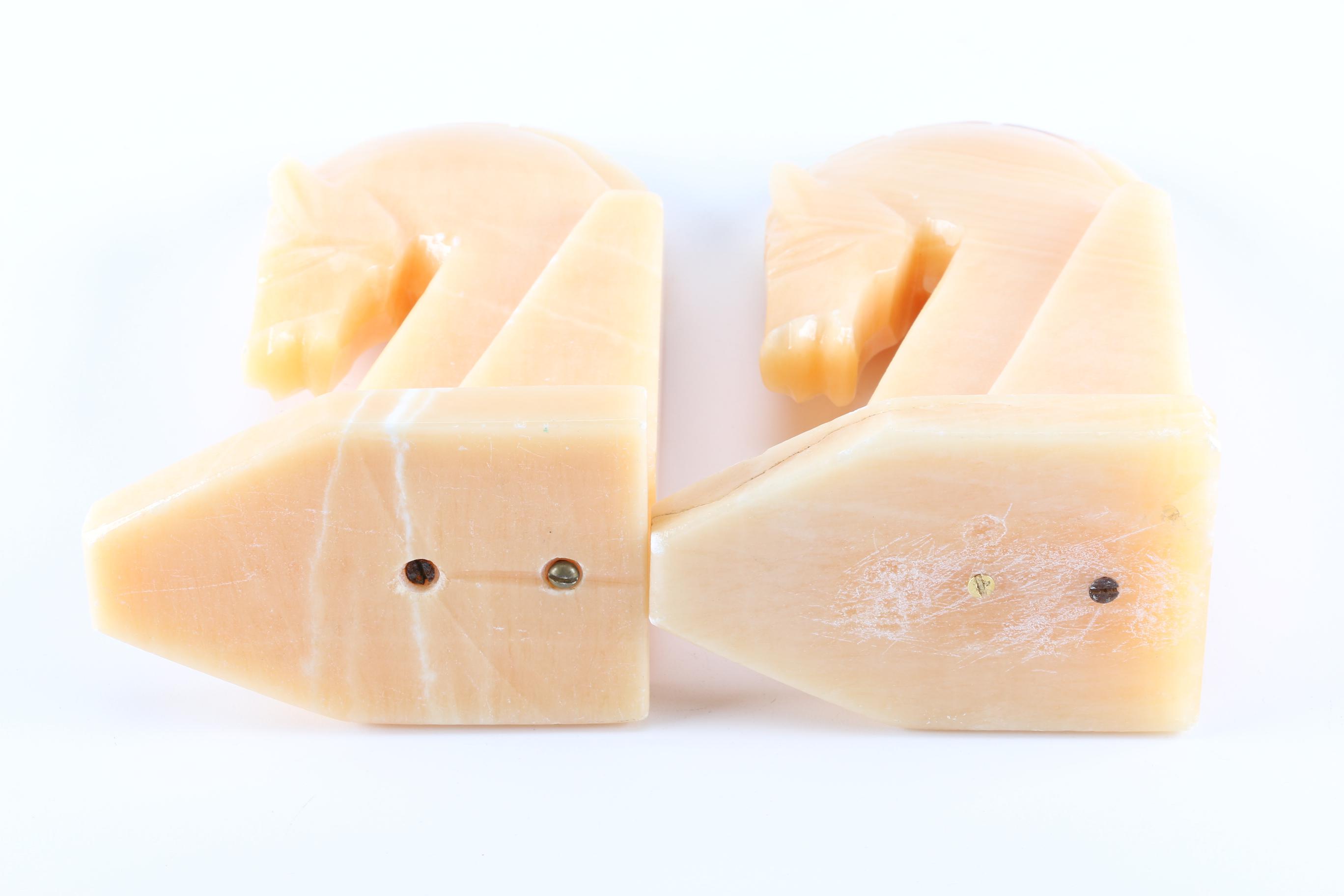 Onyx Horse Head Bookends