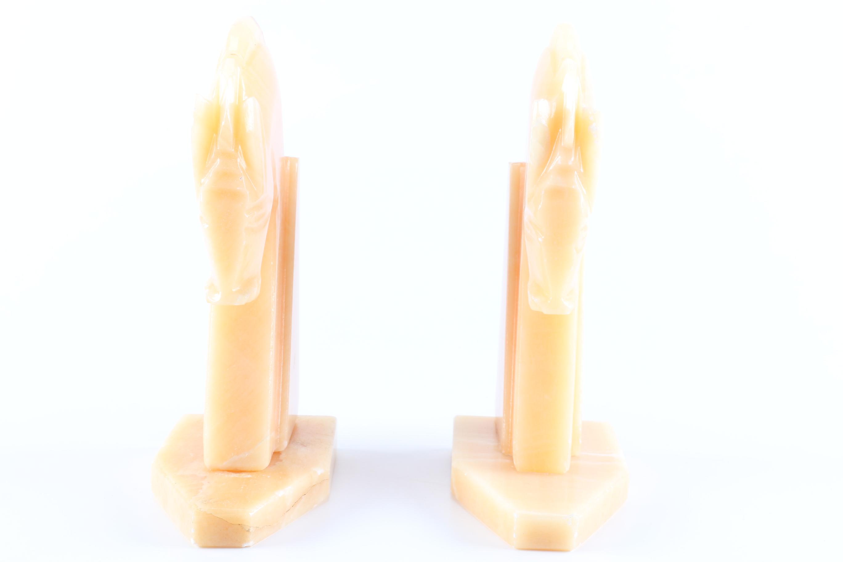 Onyx Horse Head Bookends