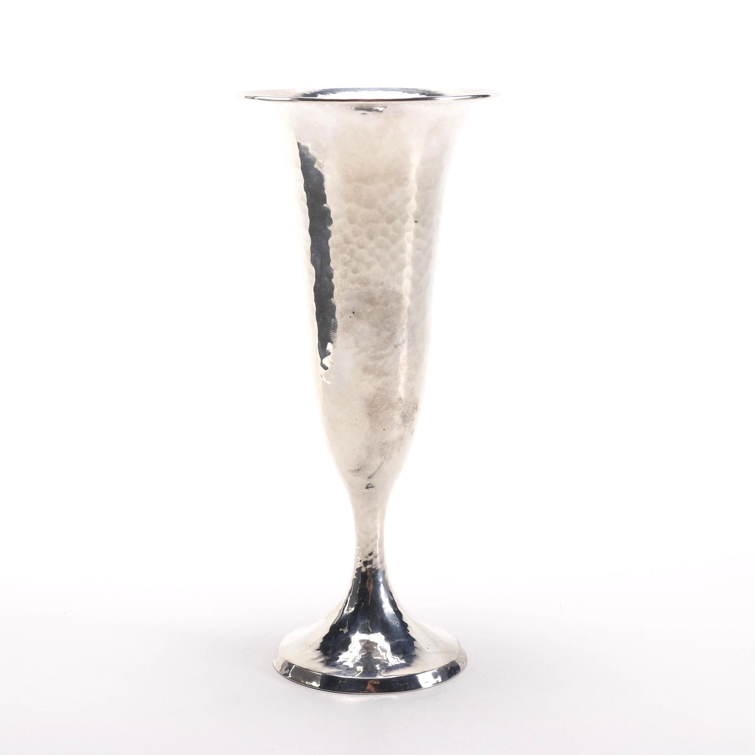 International Silver Co. Hammered Sterling Vase