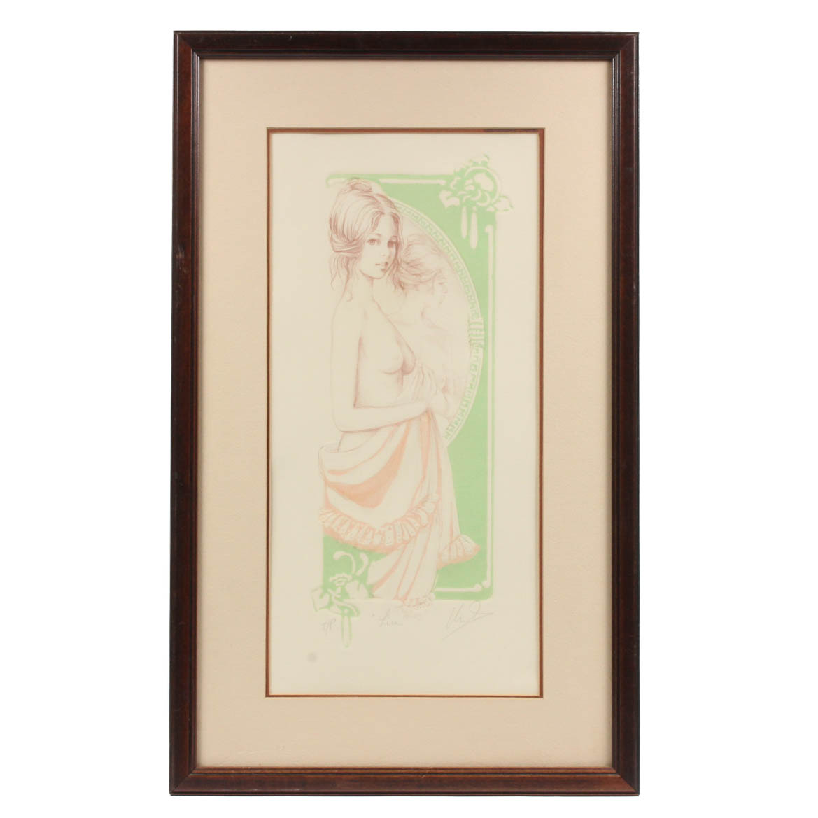 Mary Vickers Trial Proof Embossed Lithograph "Lisa"
