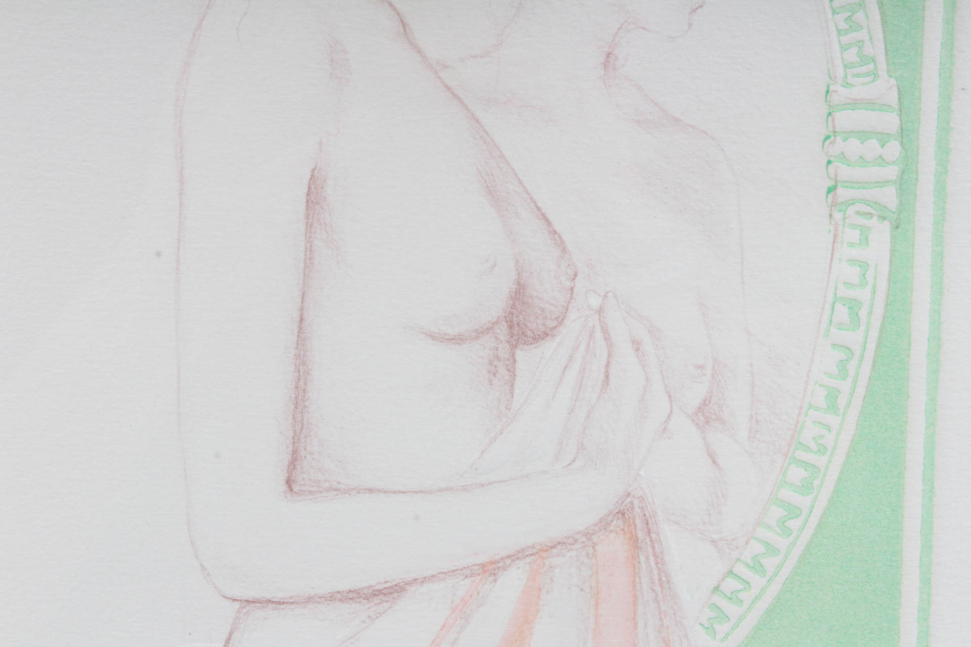 Mary Vickers Trial Proof Embossed Lithograph "Lisa"