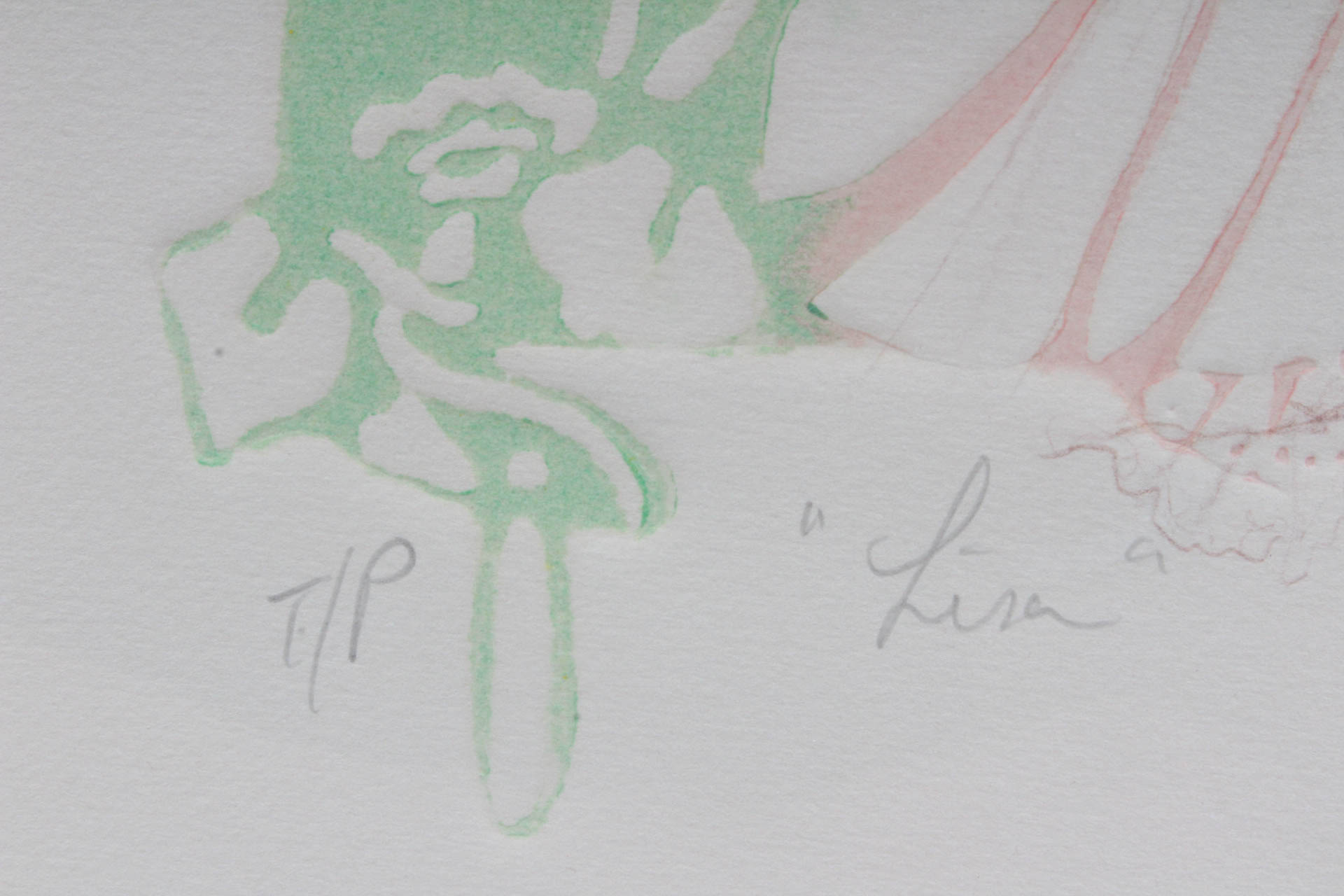 Mary Vickers Trial Proof Embossed Lithograph "Lisa"