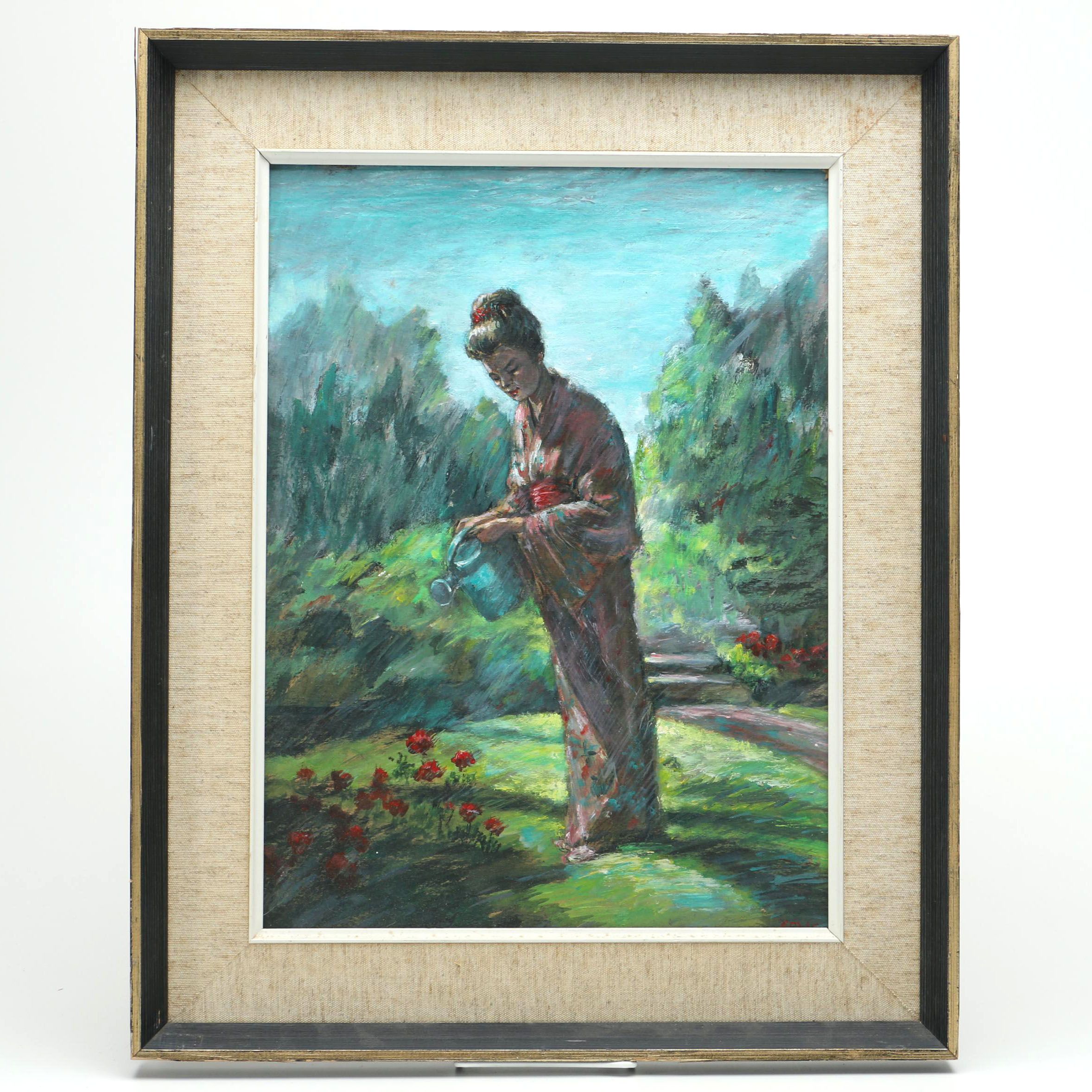 Bea Erne Acrylic Painting on Board "Tani"