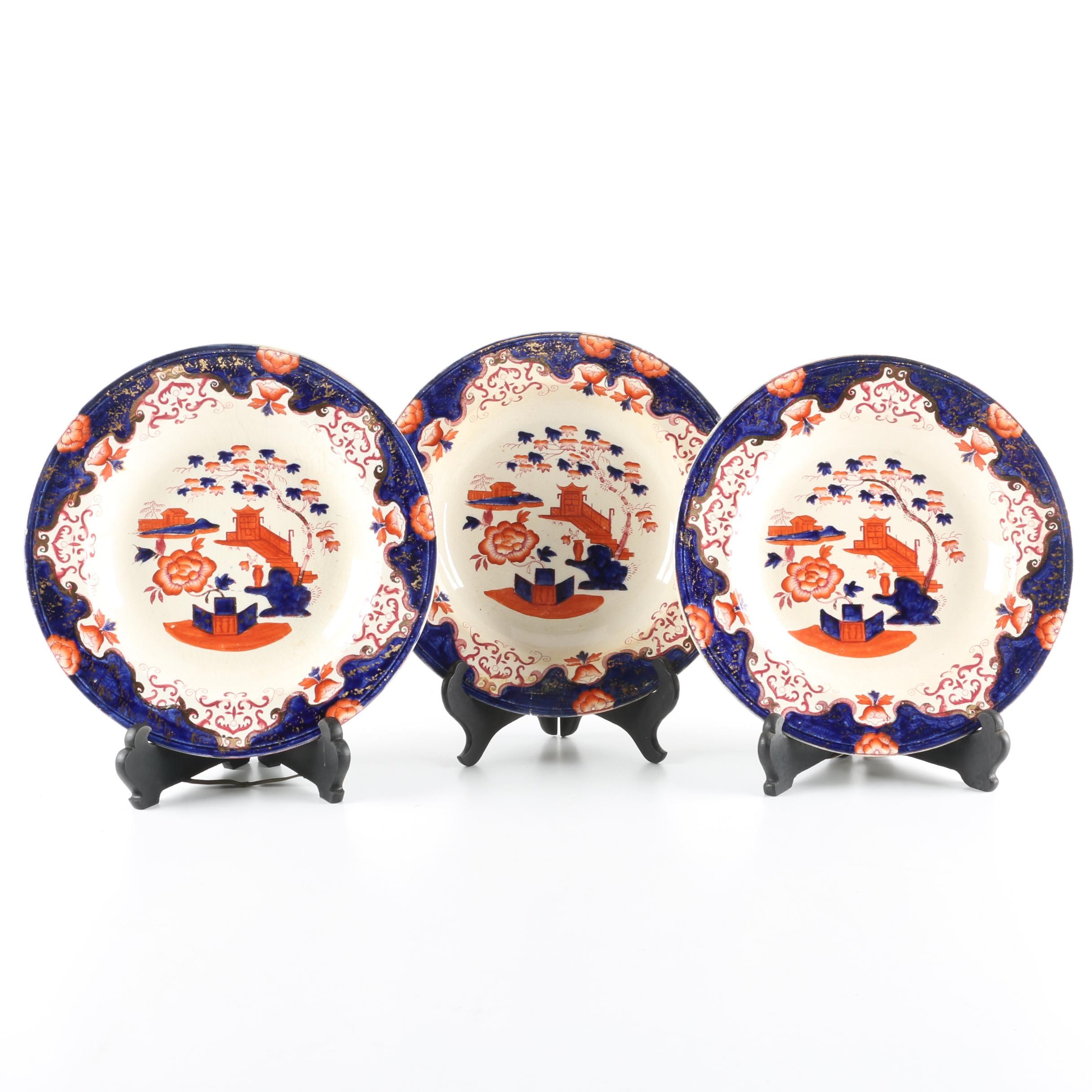 Decorative Chusan China Plates With Stands
