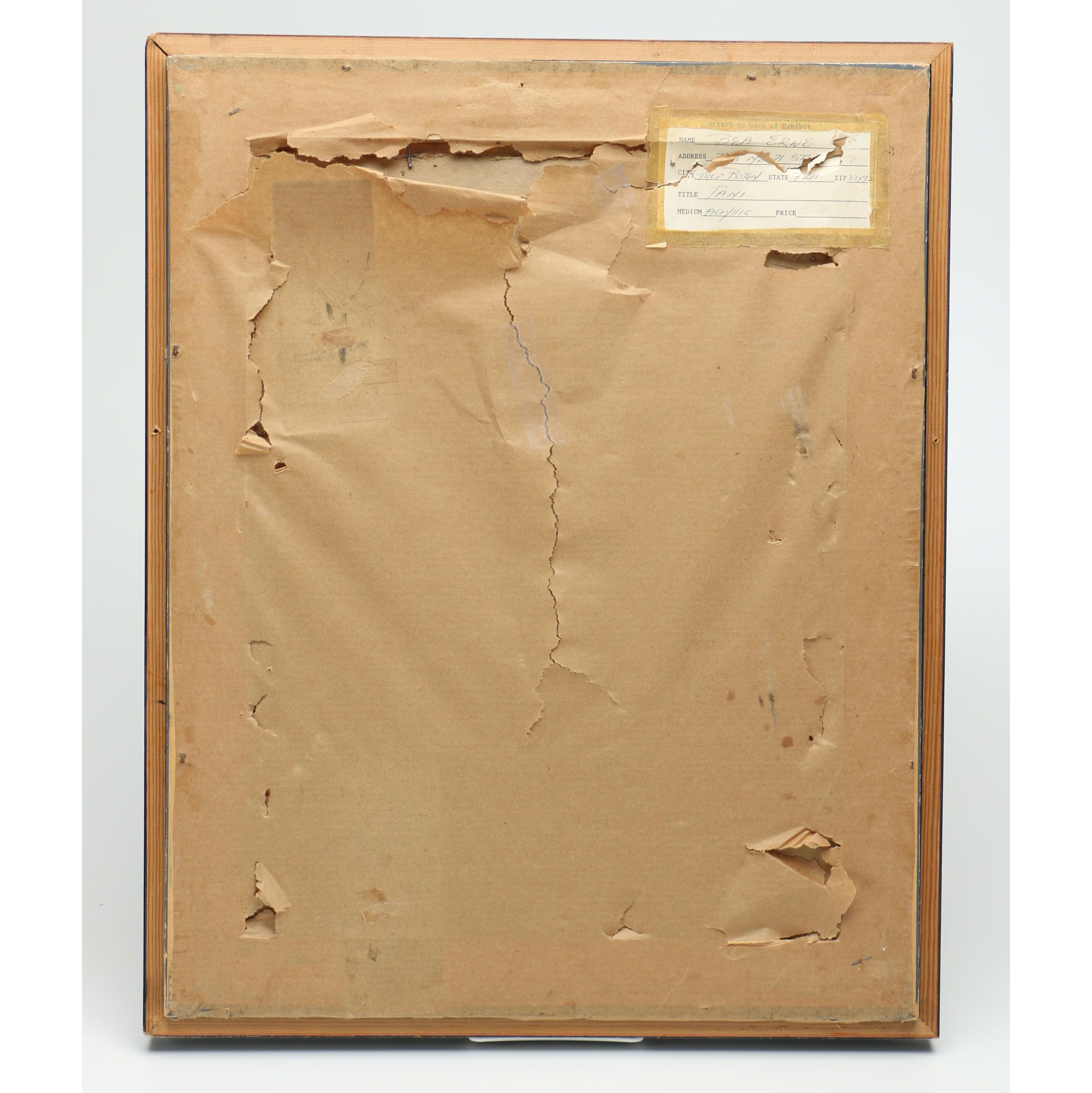 Bea Erne Acrylic Painting on Board "Tani"