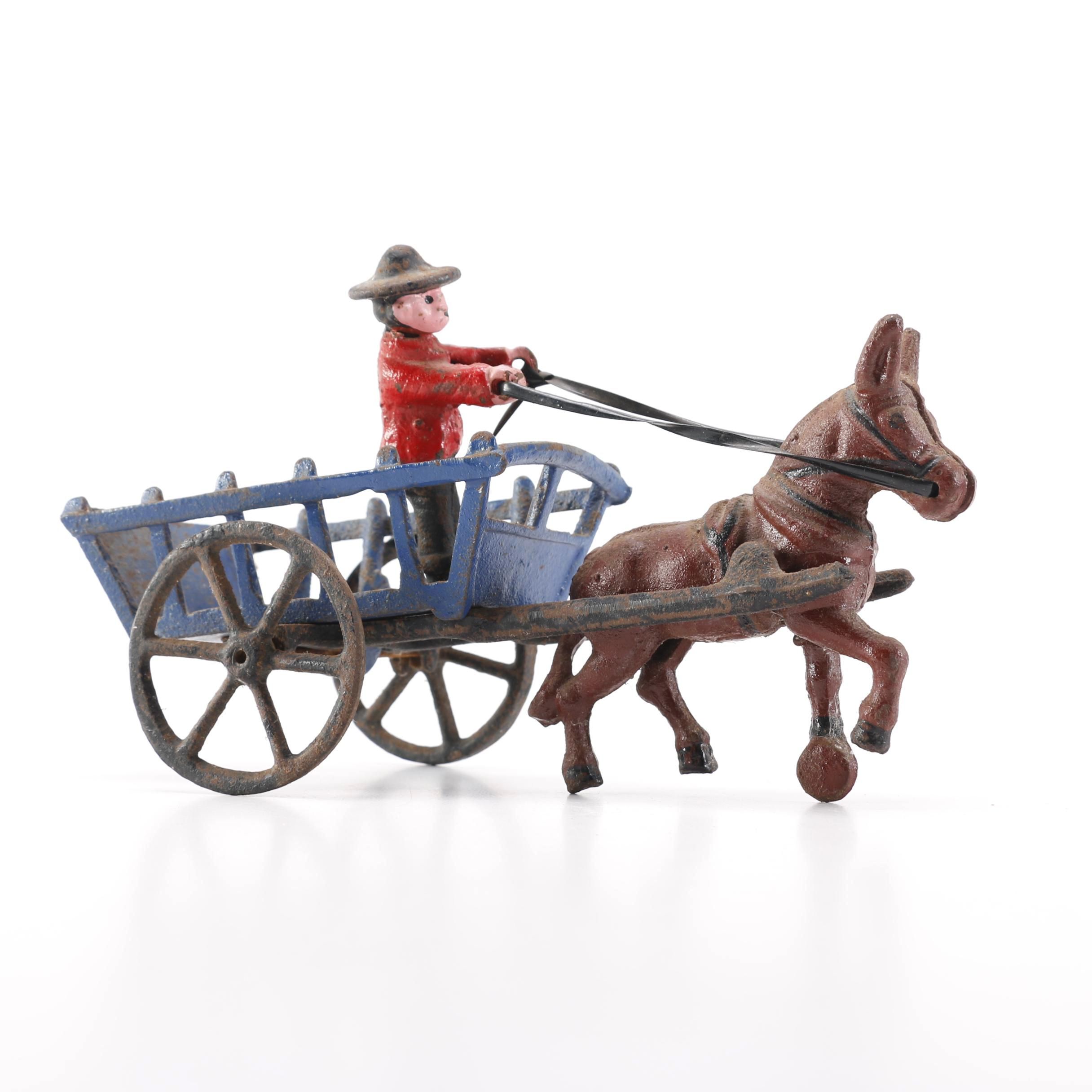 Cart and Donkey Figurine