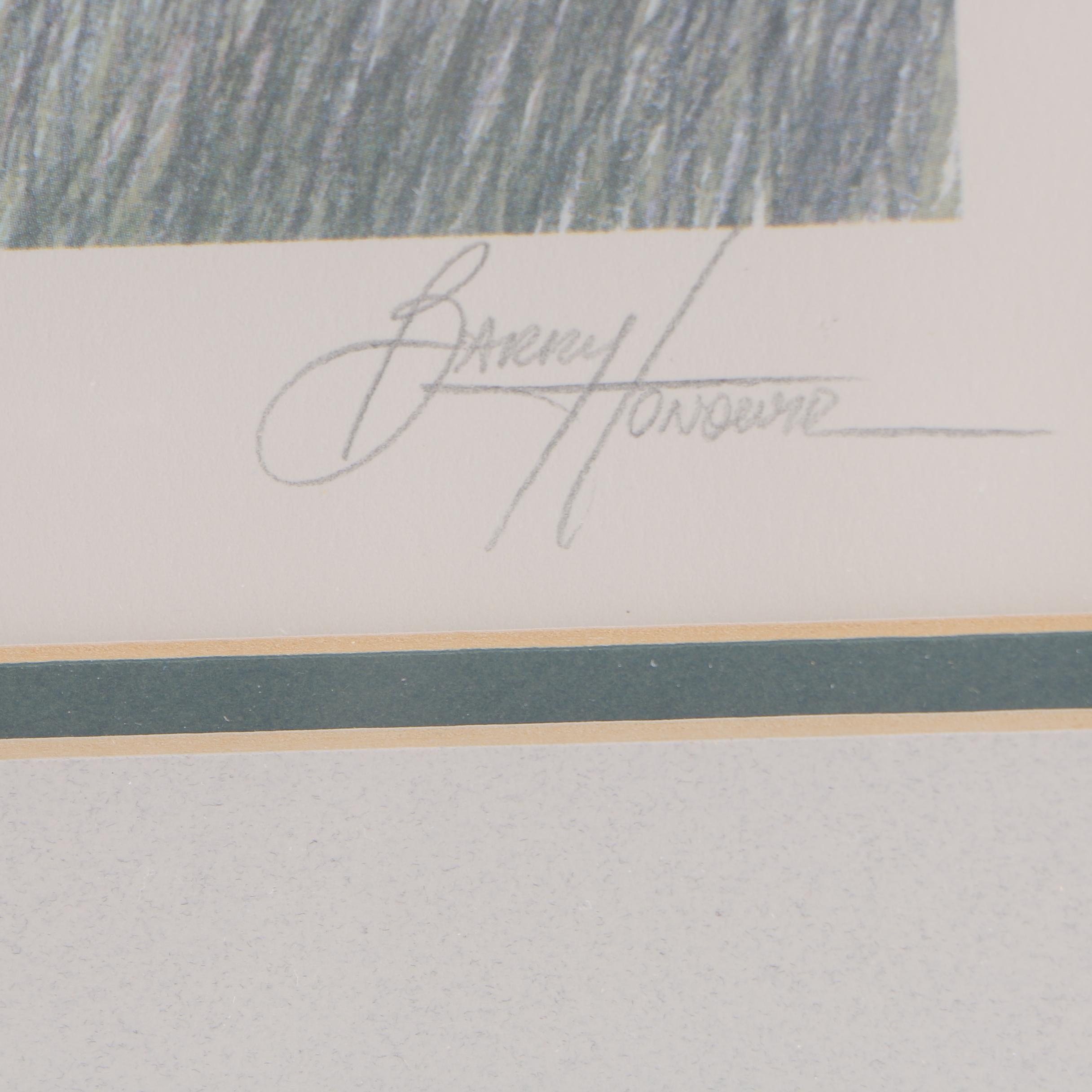 Barry Honoure Limited Edition Offset Lithograph "High Tide at Harbour Town Golf Links"