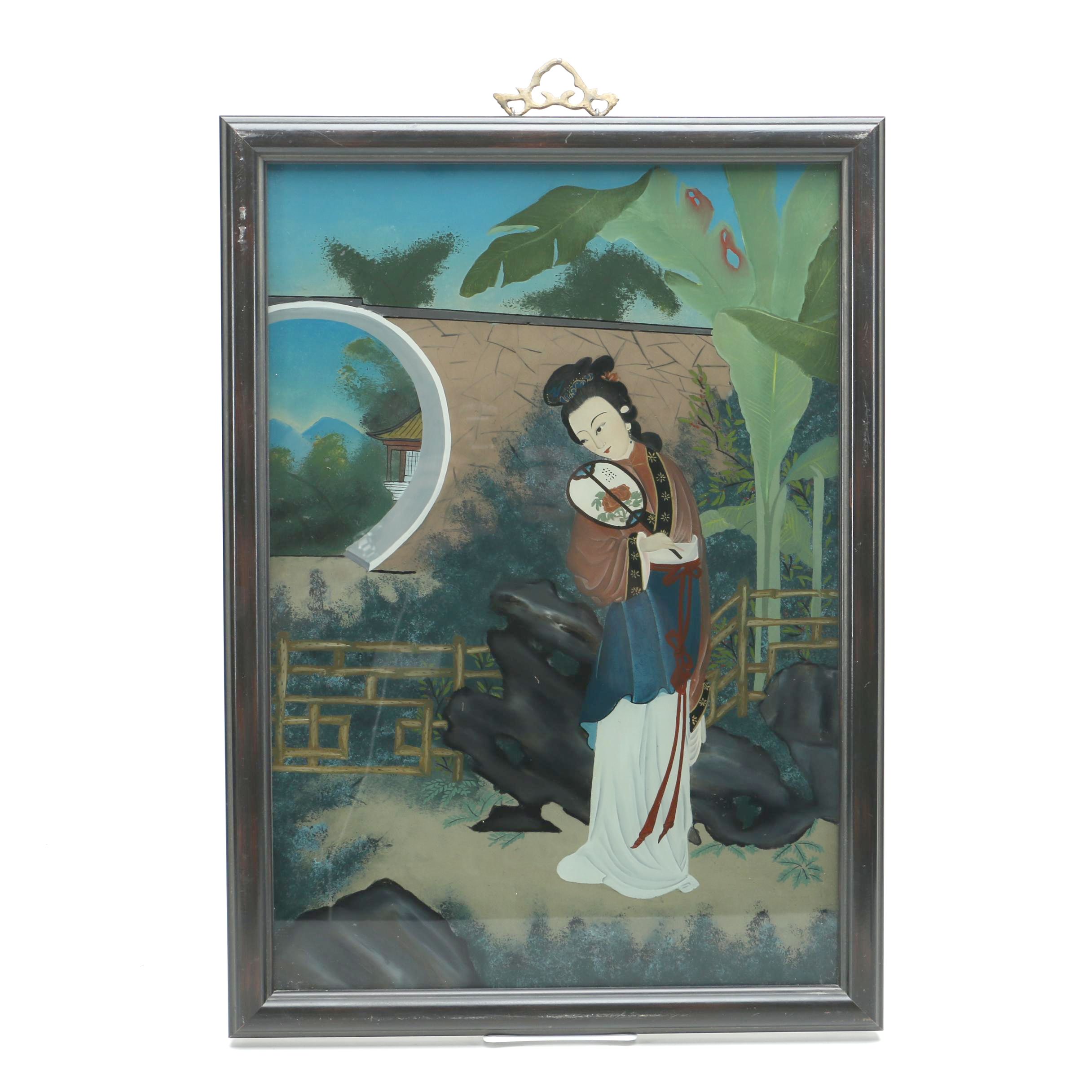 Chinese Eglomisé Reverse Glass Painting