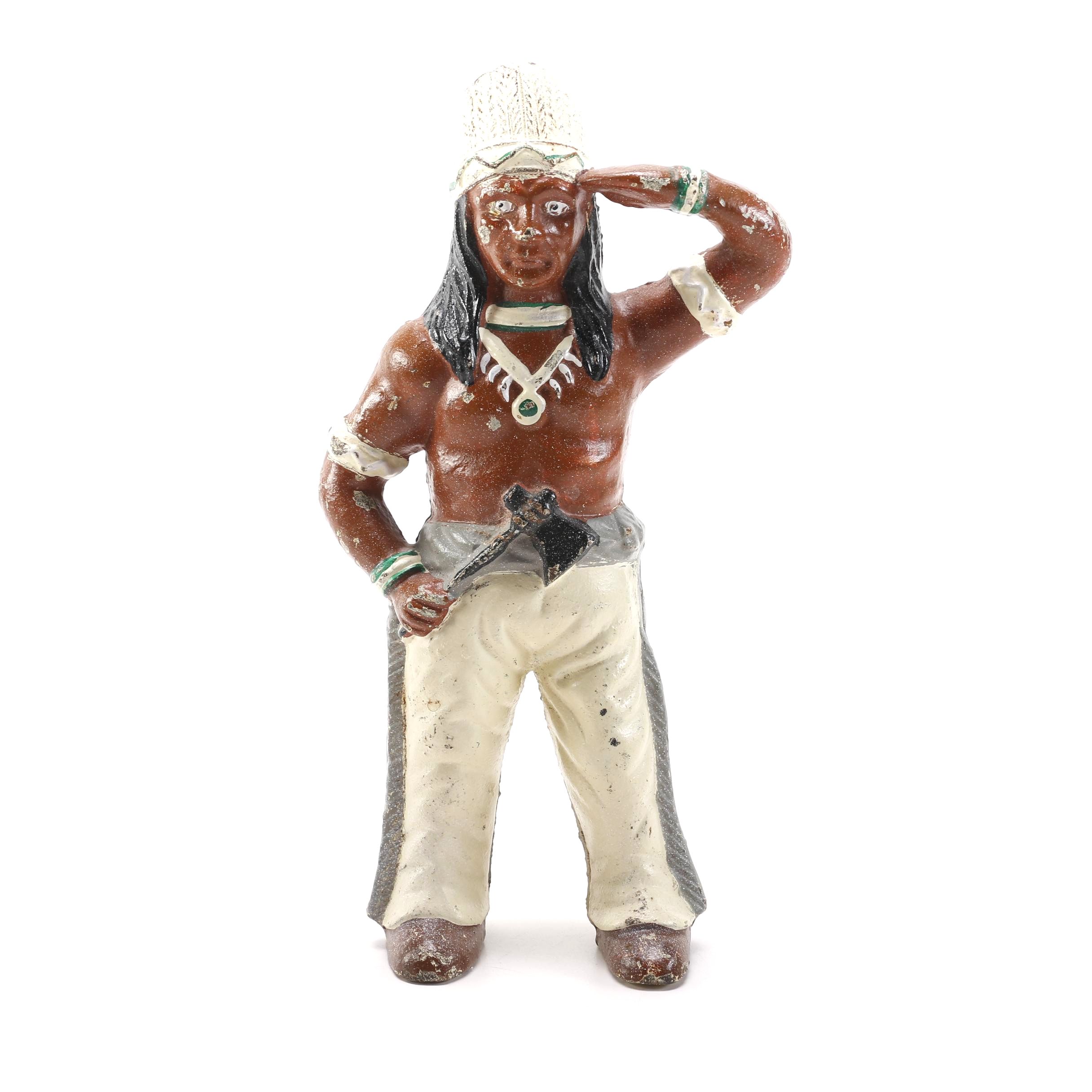 Native American Style Cast Iron Bank