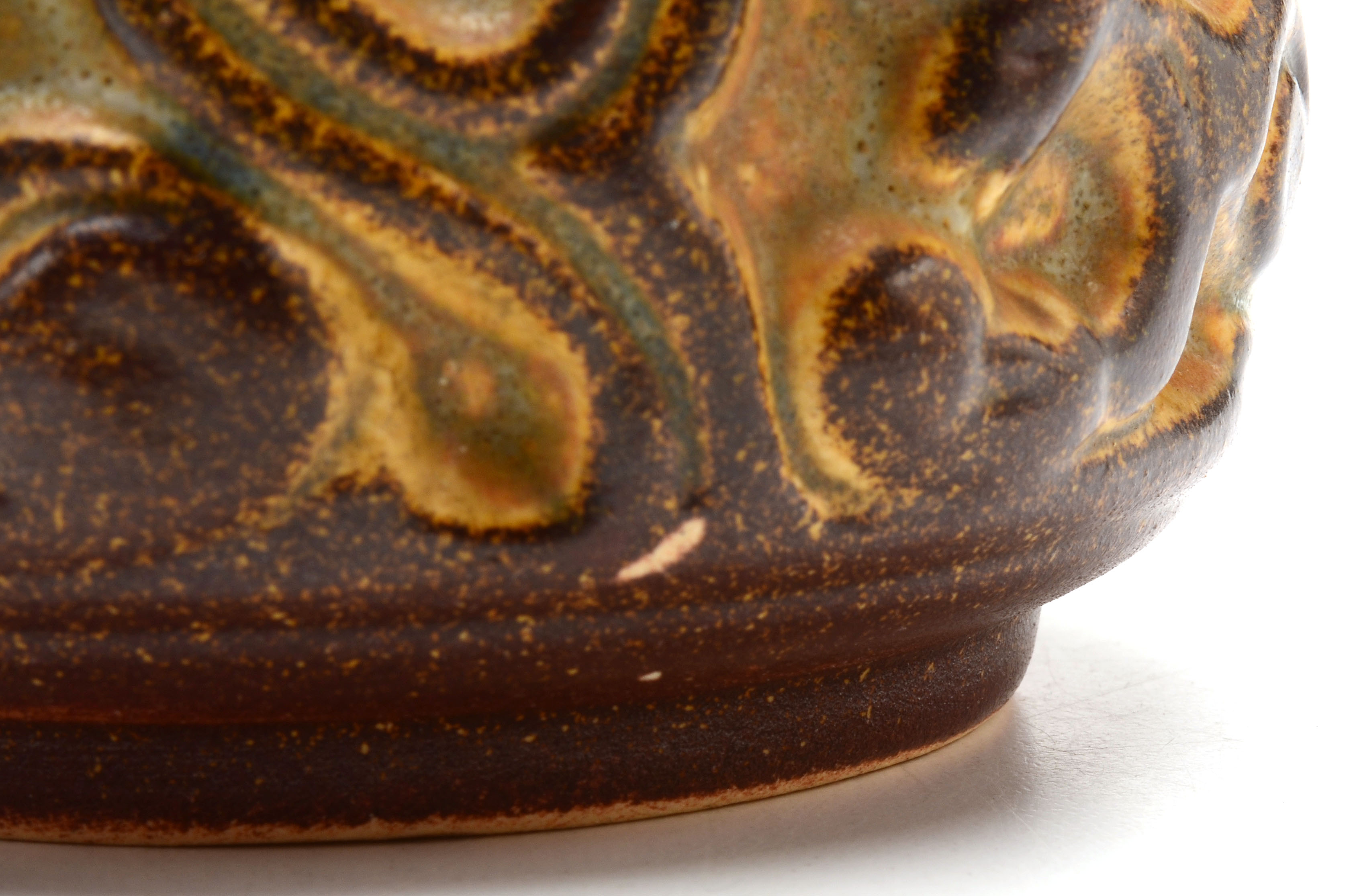 Marianne Starck Stoneware Lidded Dish with Animal Motif