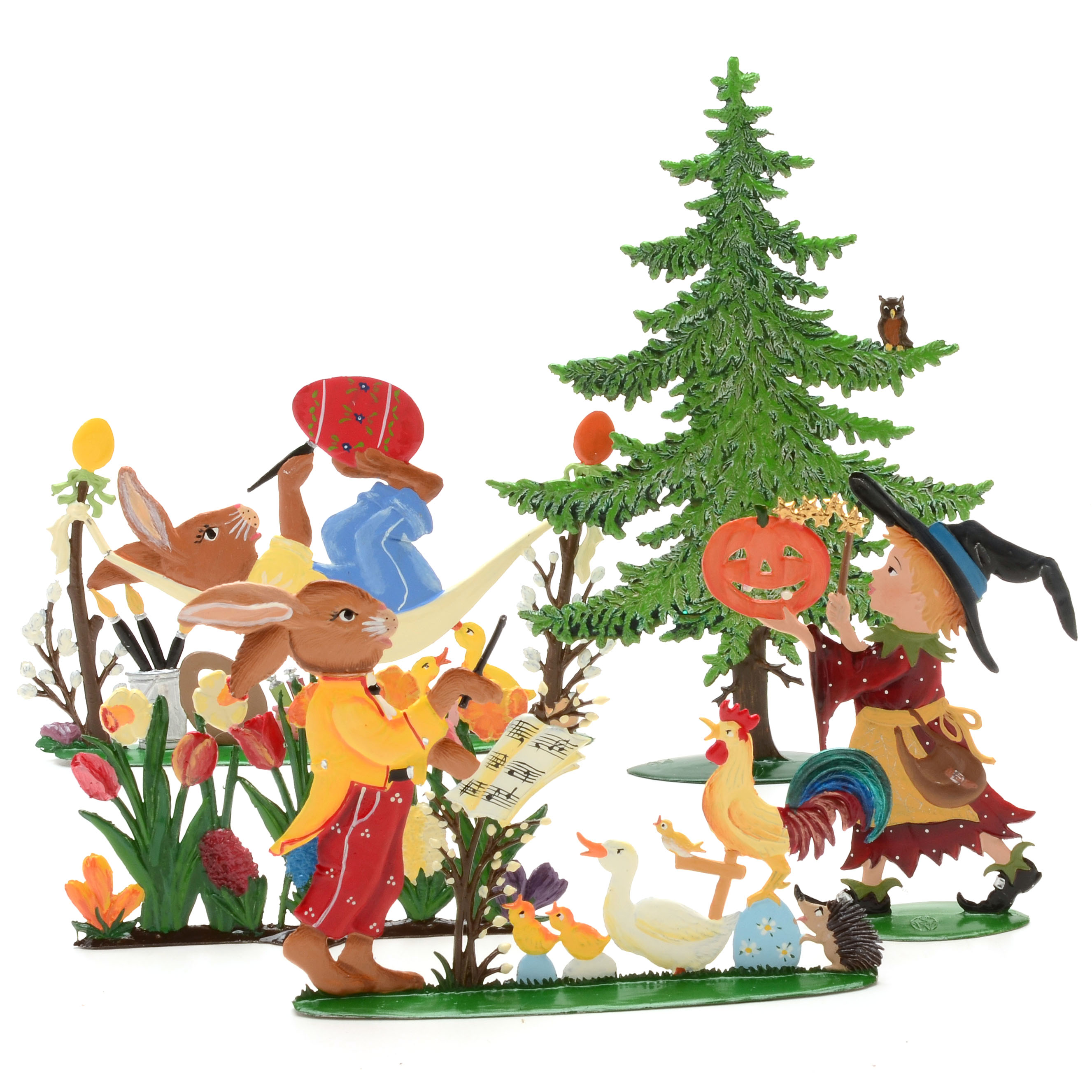 Wilhelm Schweizer Hand-Painted Bavarian Pewter Art