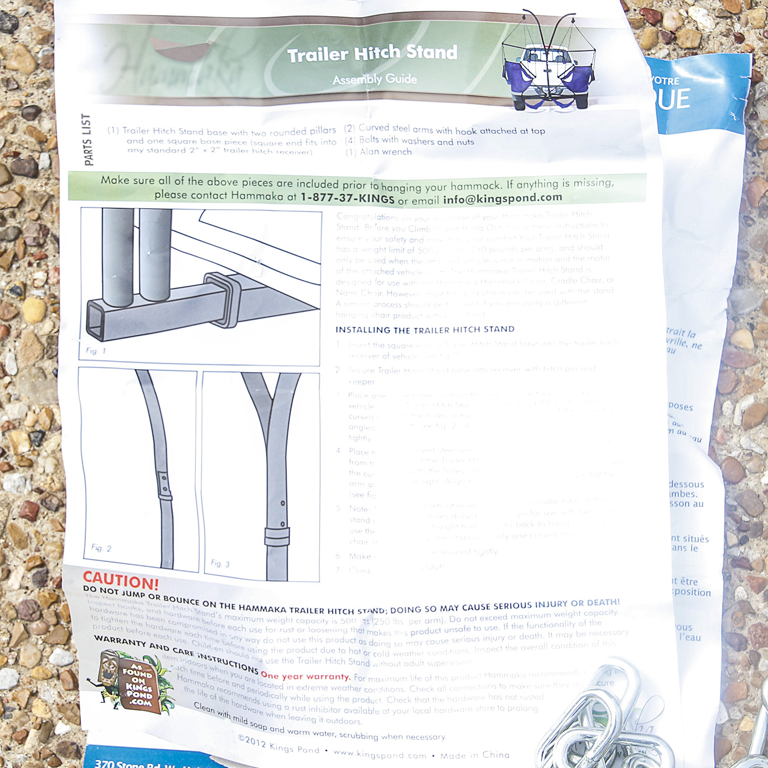 Chaise Suspension Chairs by Vivere With Trailer Hitch Stand